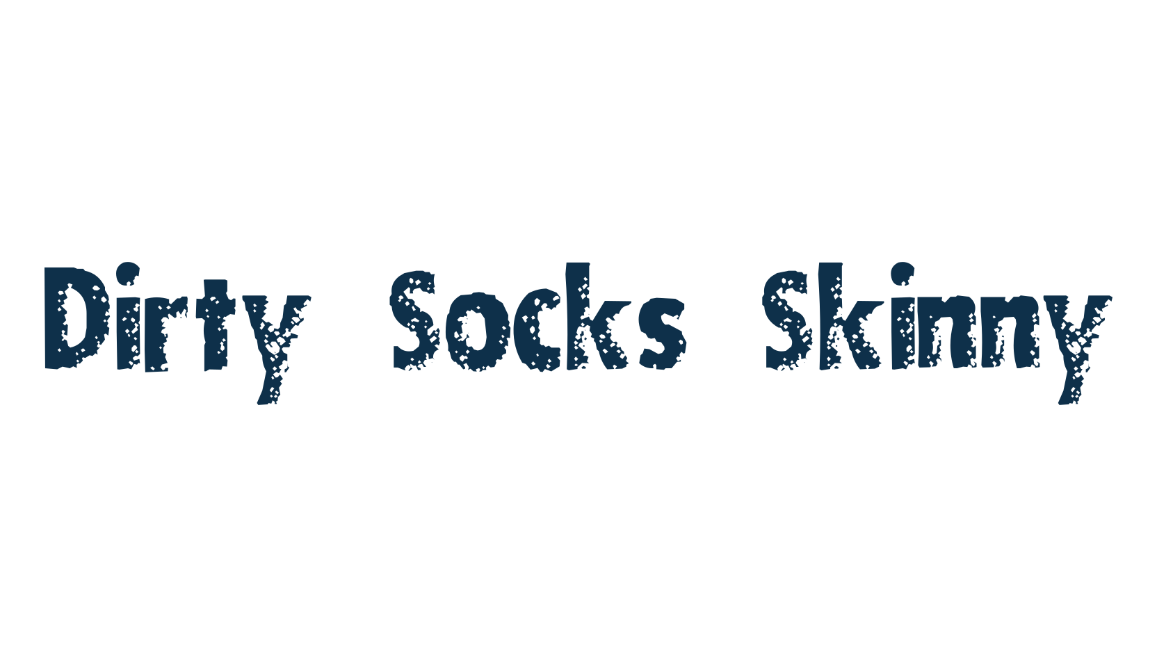 Dirty Socks Skinny, fancy destroy decorative font preview