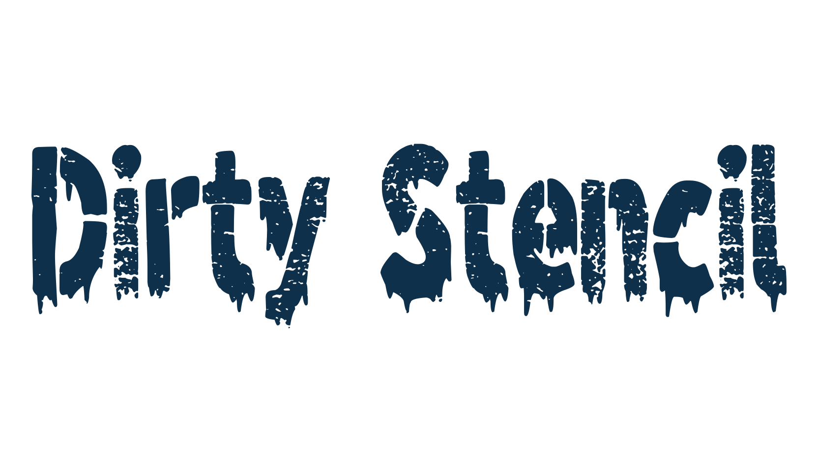 Dirty Stencil, fancy stencil, army decorative font preview