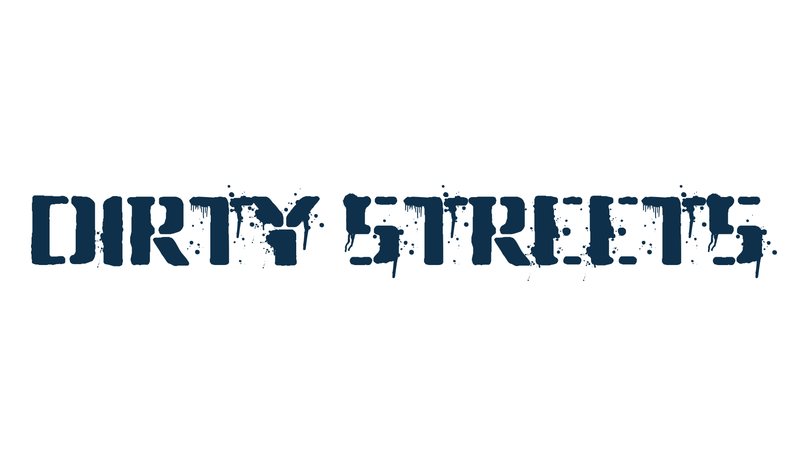 Dirty Streets, fancy stencil, army decorative font preview