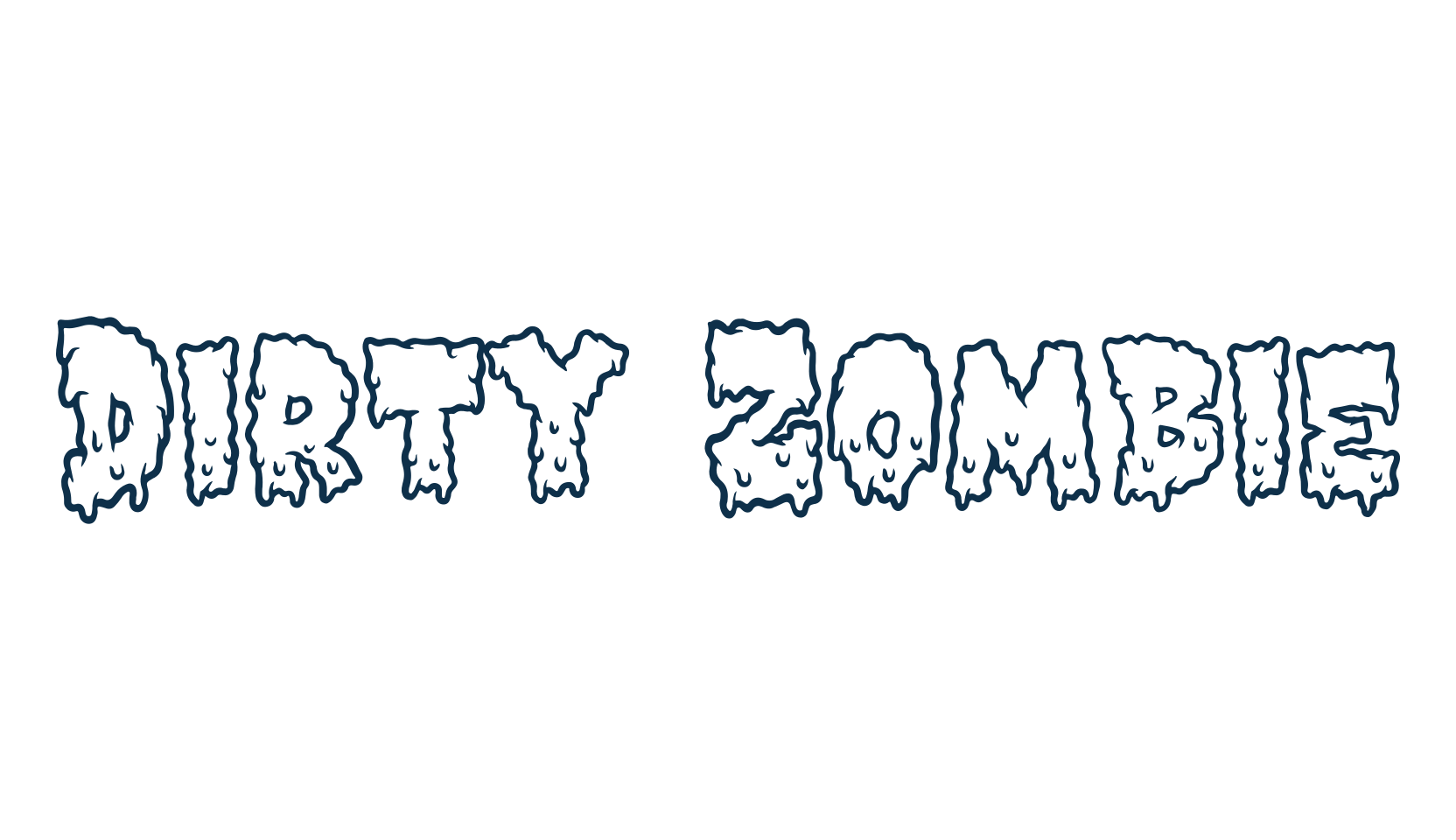 Dirty Zombie, fancy decorative font preview