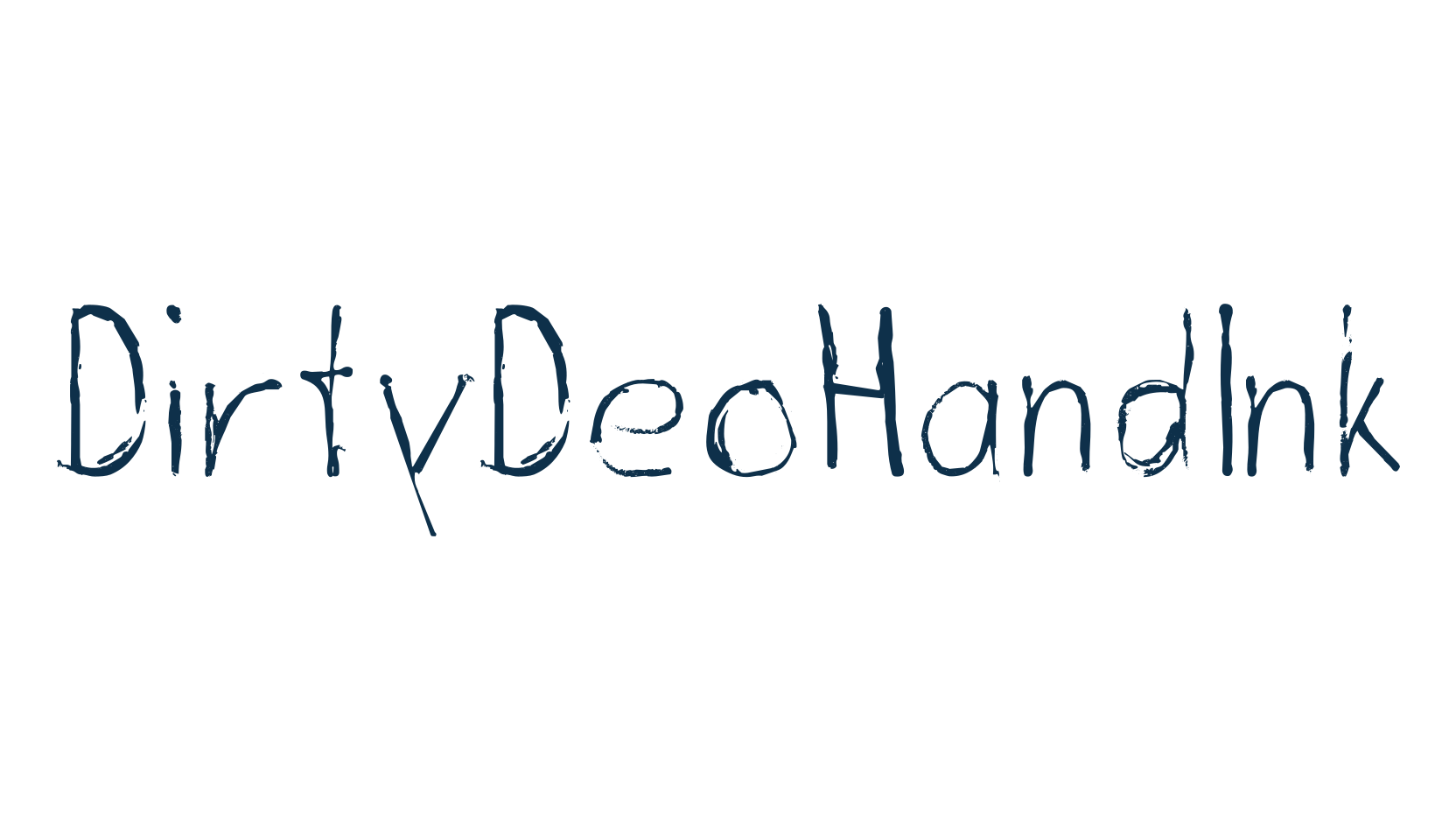 DirtyDeoHandInk, script trash fancy decorative calligraphy font preview