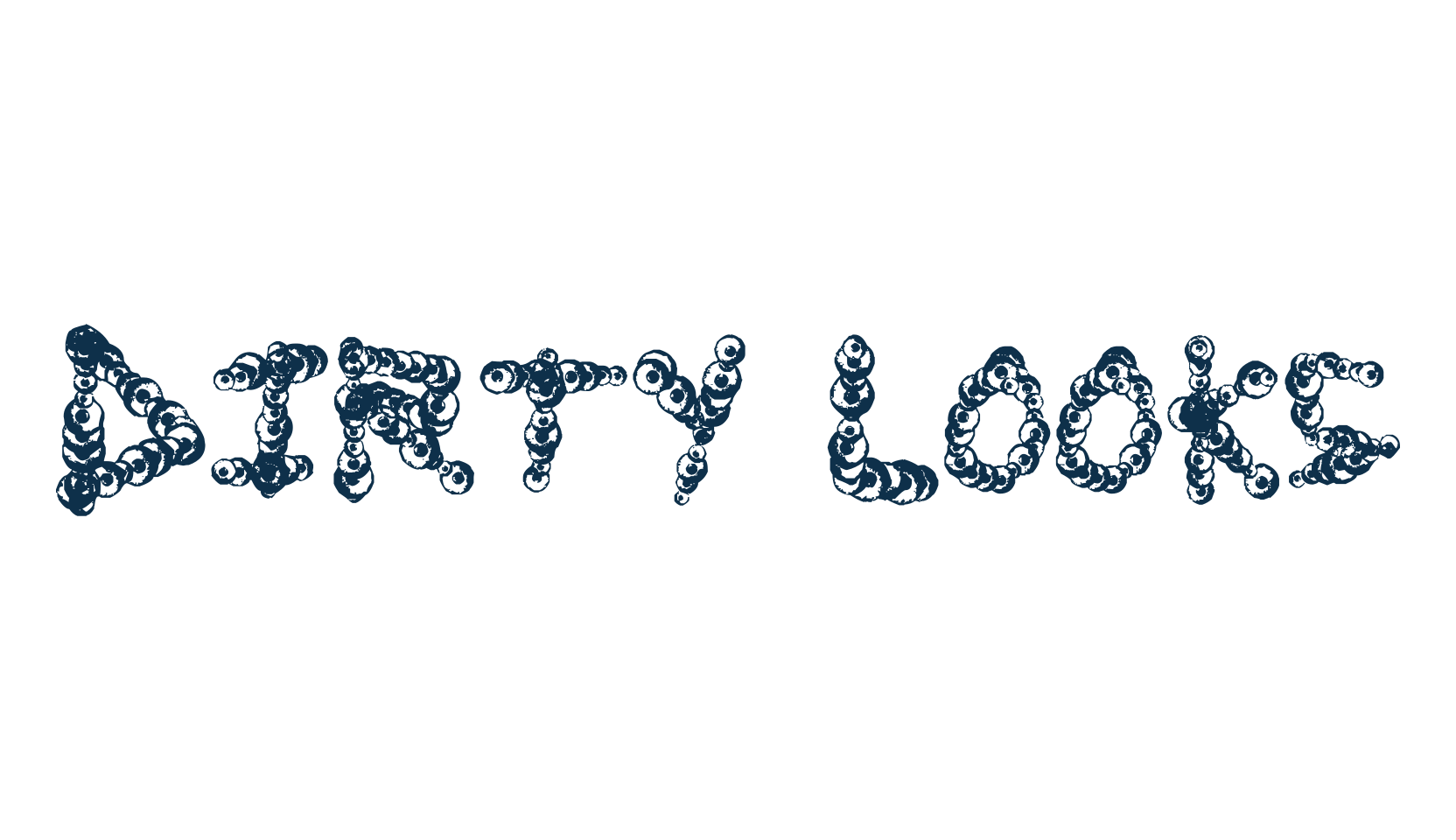 Dirty Looks, decorative font preview