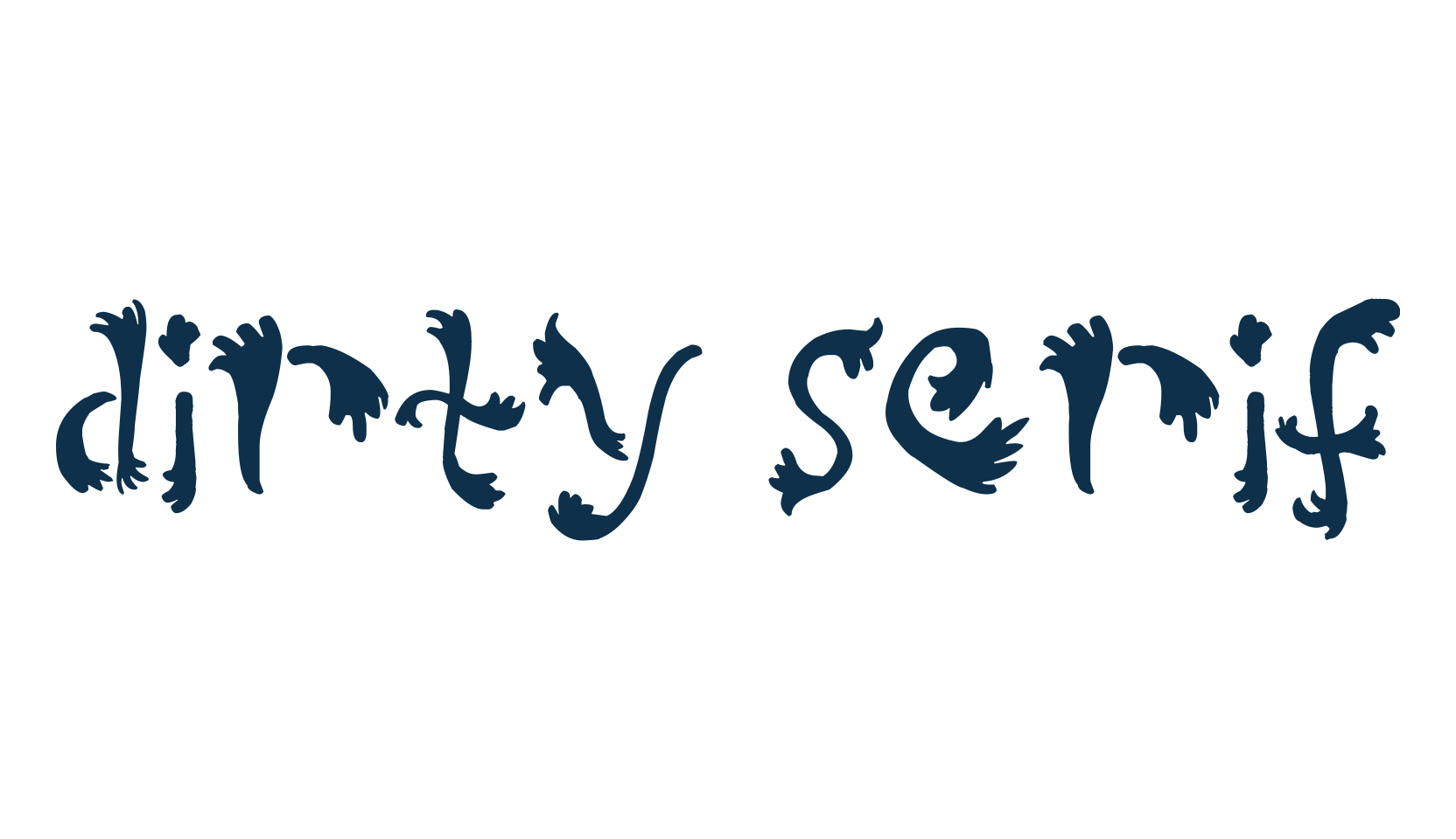 Dirty Serif, display market font preview