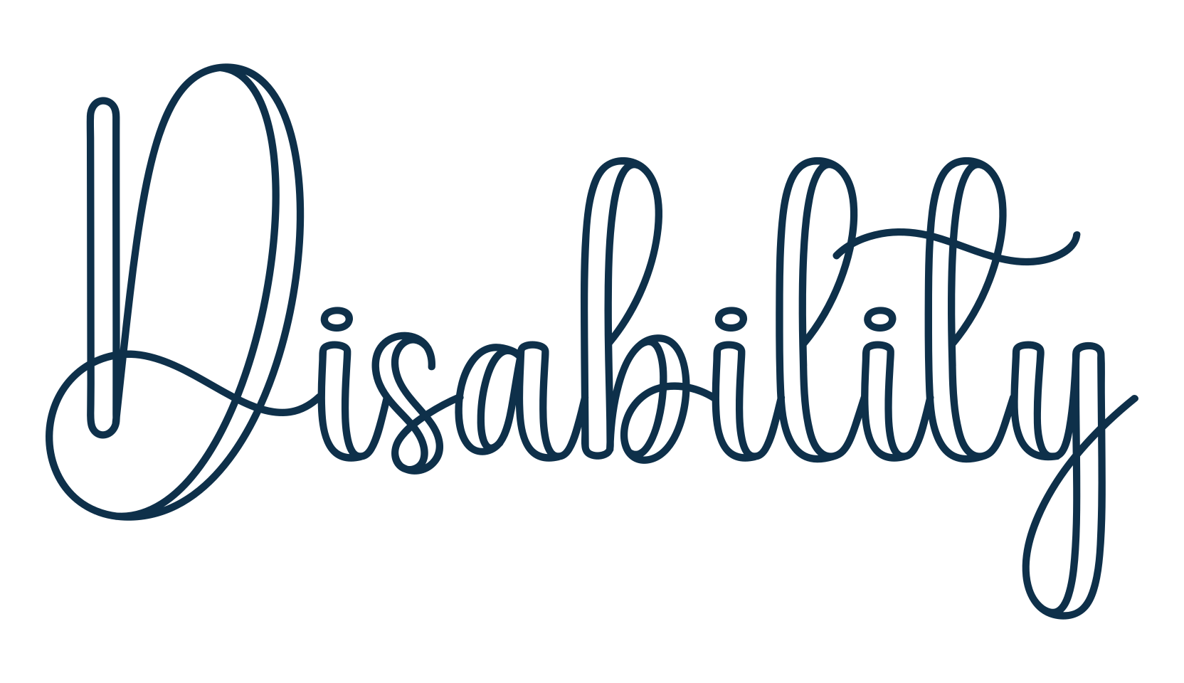 Disability, fancy decorative font preview