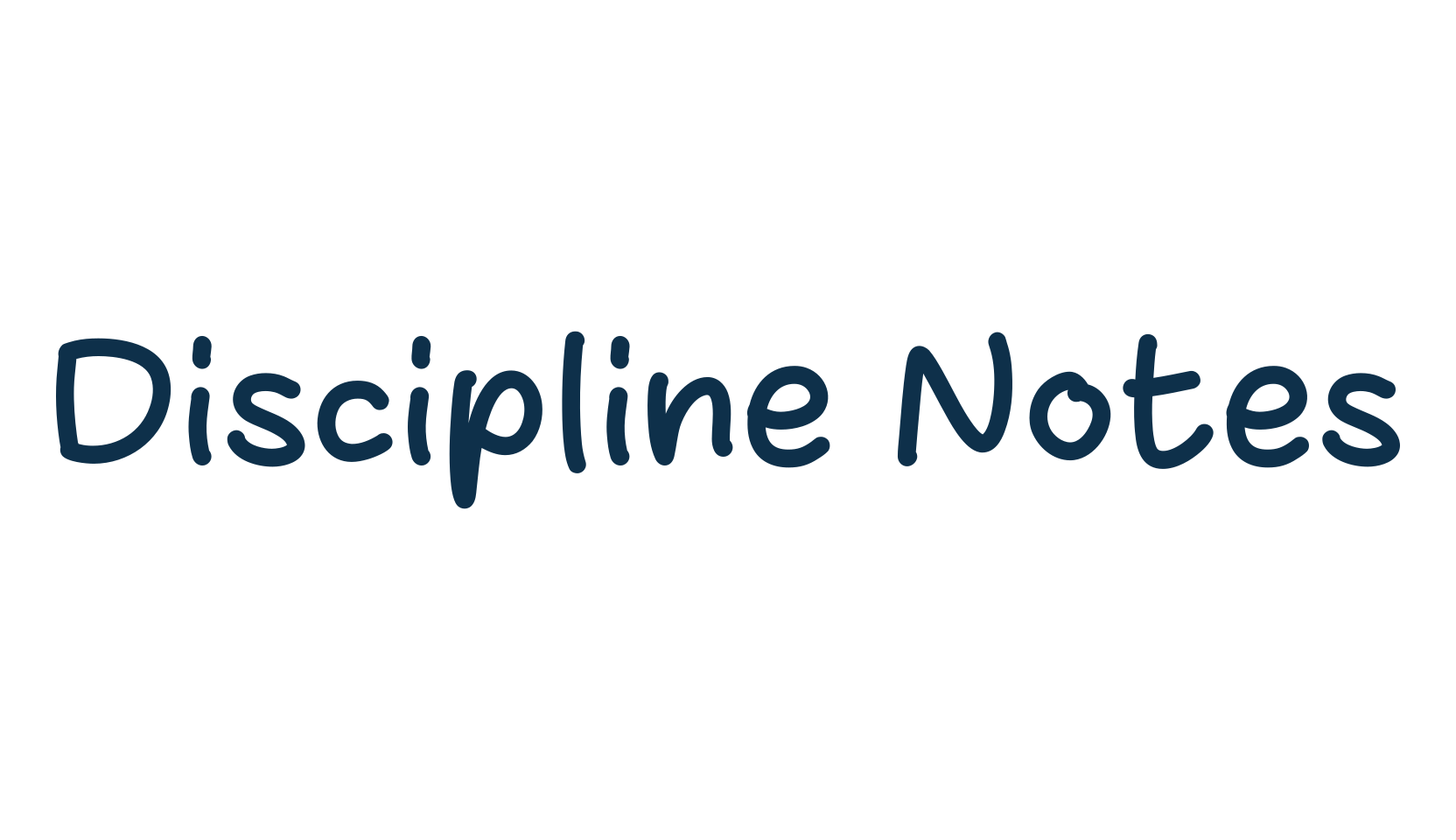 Discipline Notes, handwriting font preview