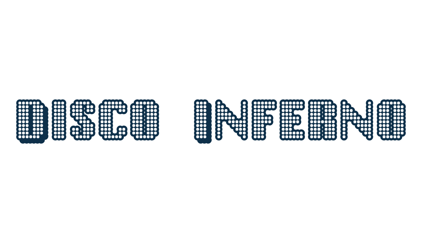Disco Inferno, fancy groovy decorative font preview