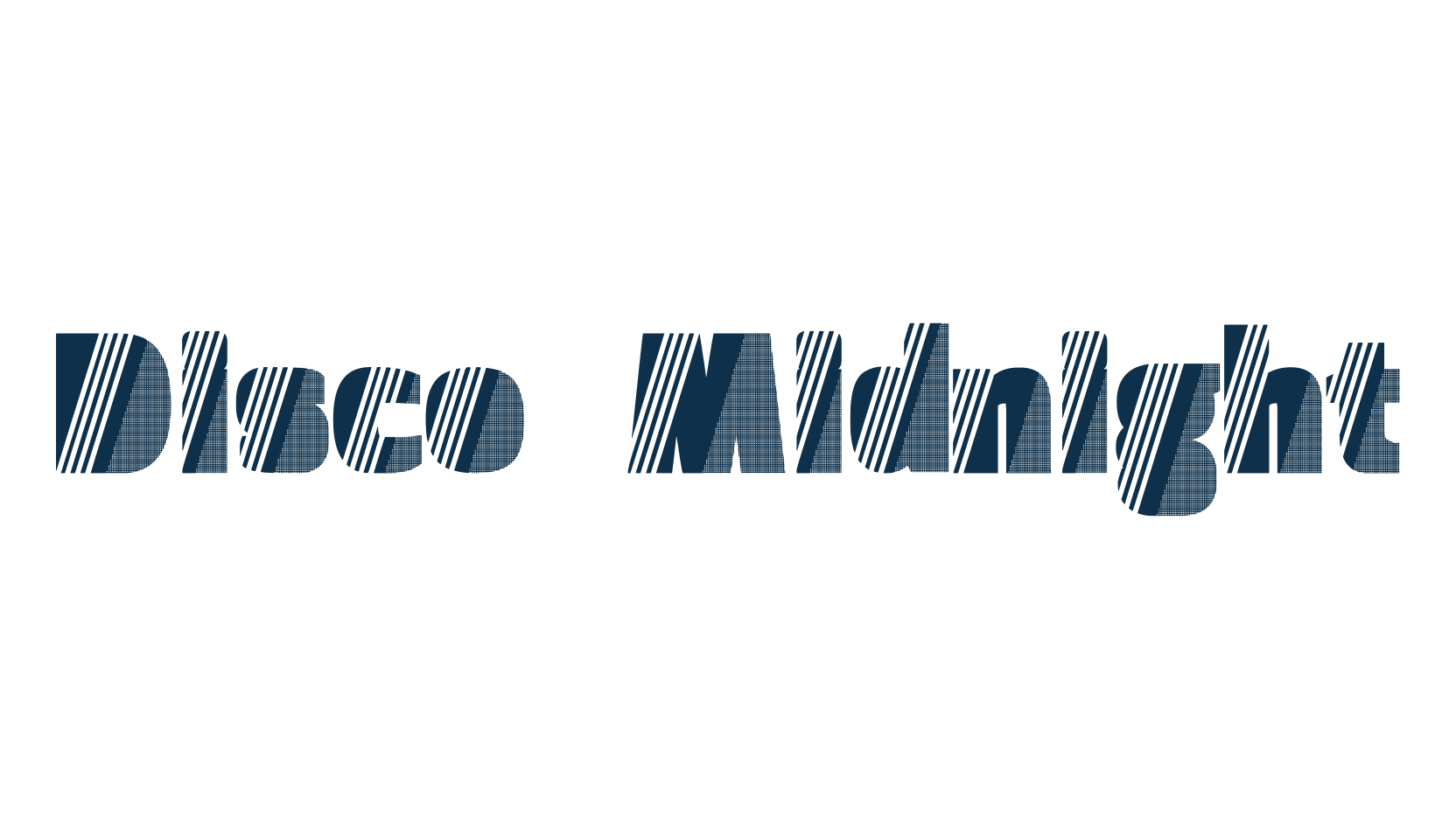 Disco Midnight, groovy font preview