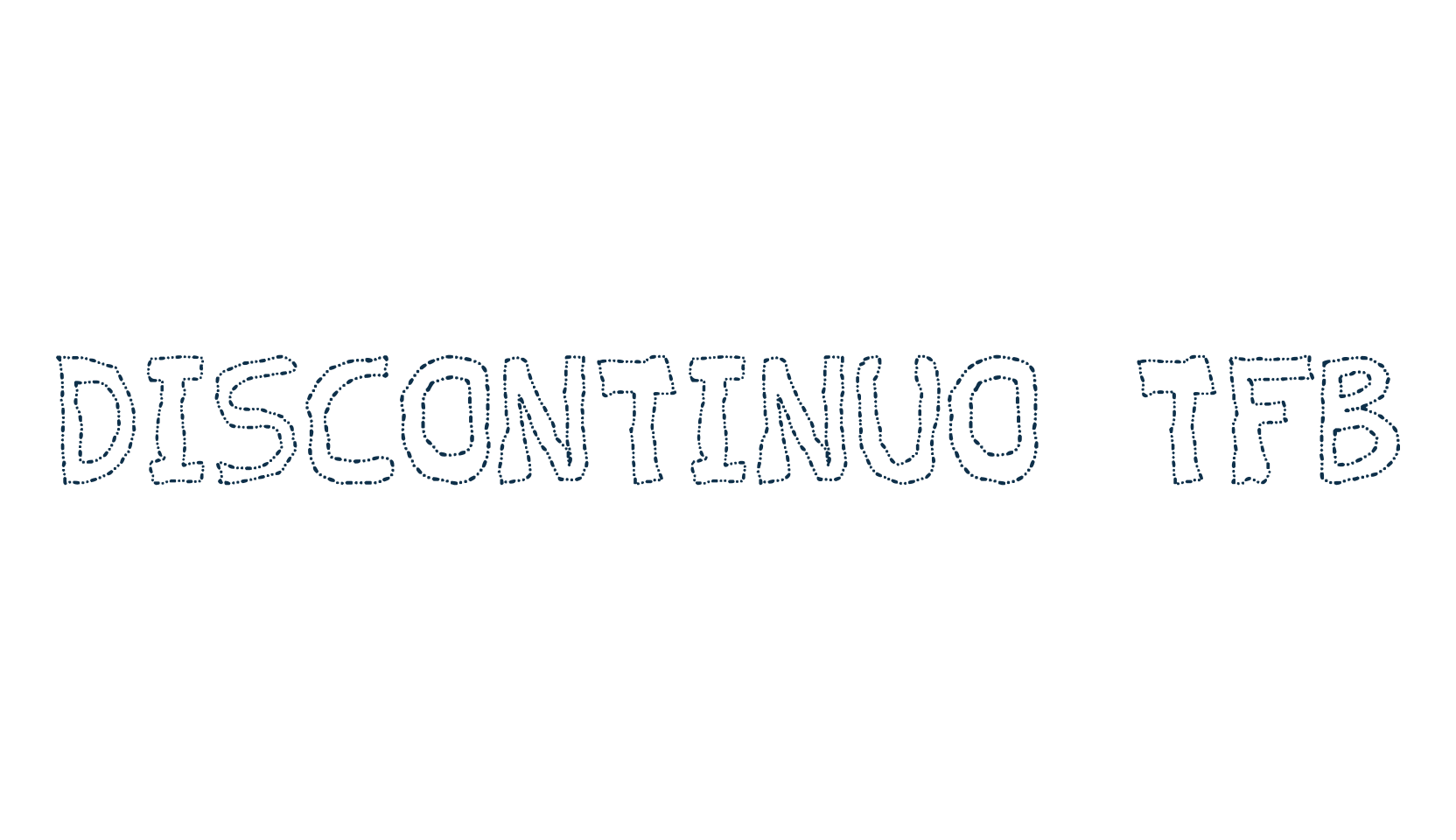 Discontinuo TFB, cartoon font preview