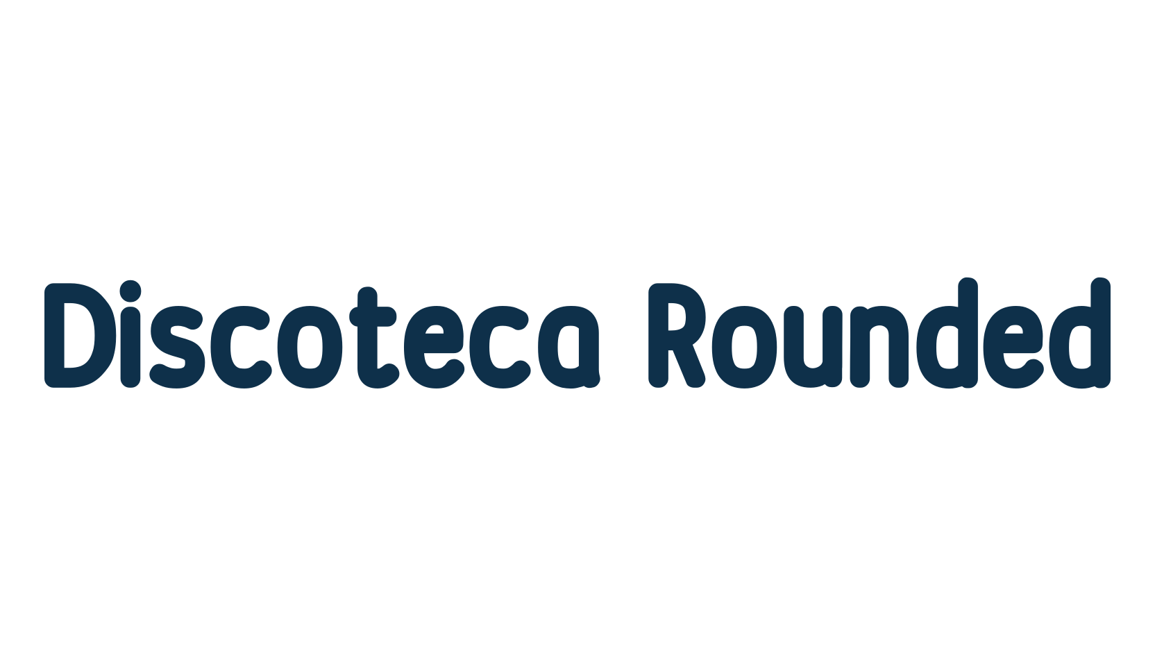 Discoteca Rounded, sans serif font preview