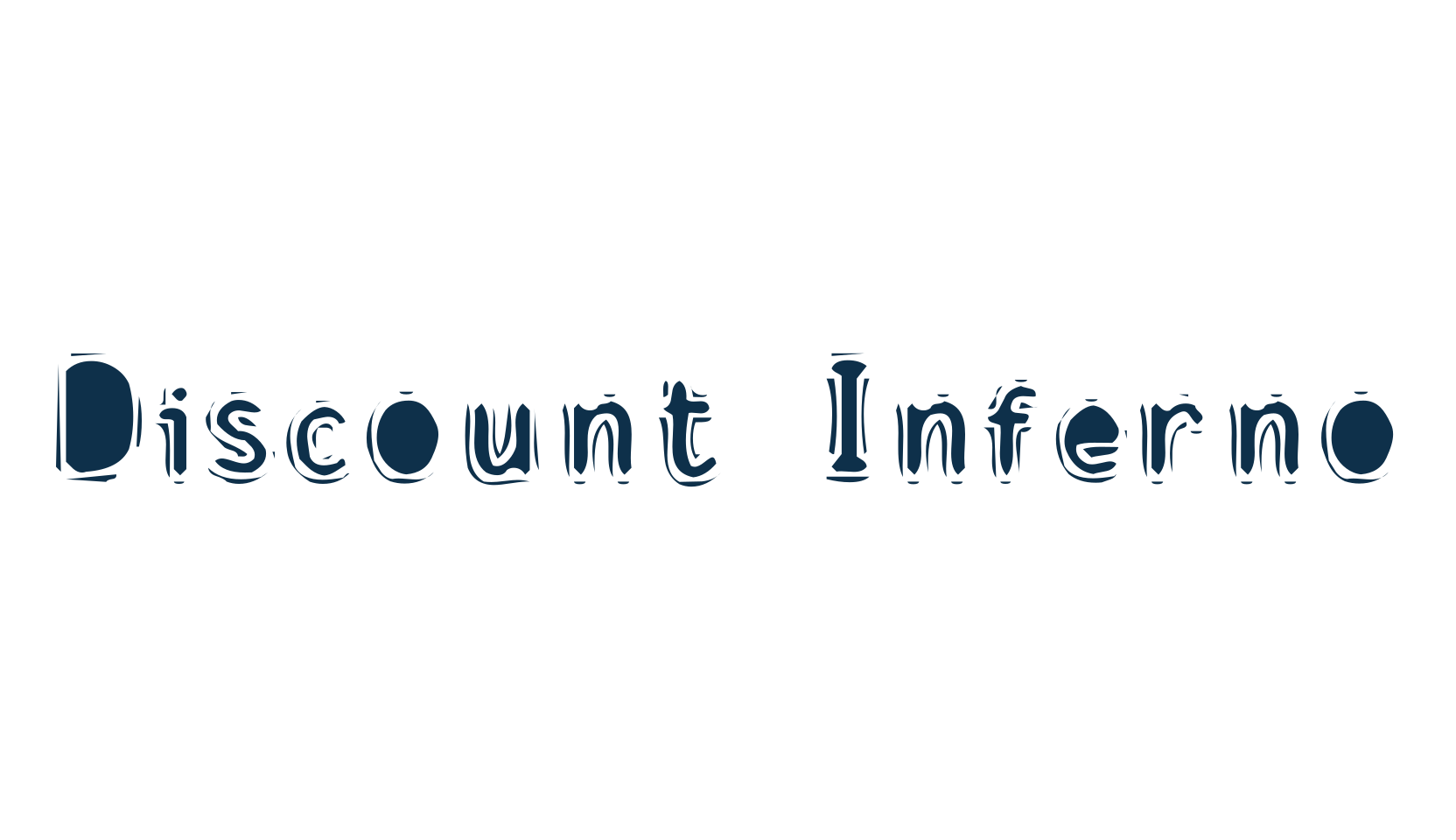 Discount Inferno, fancy eroded decorative font preview