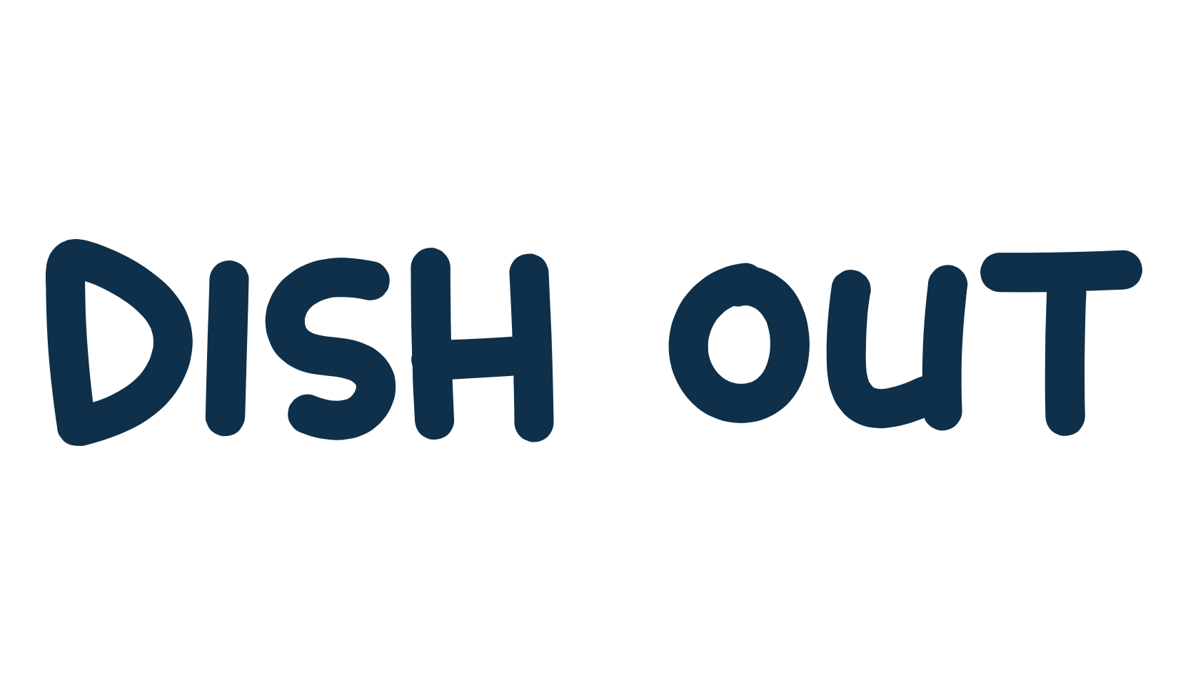 Dish Out, handwriting font preview