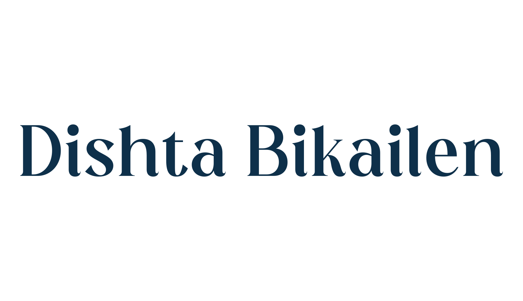 Dishta Bikailen, basic serif font preview