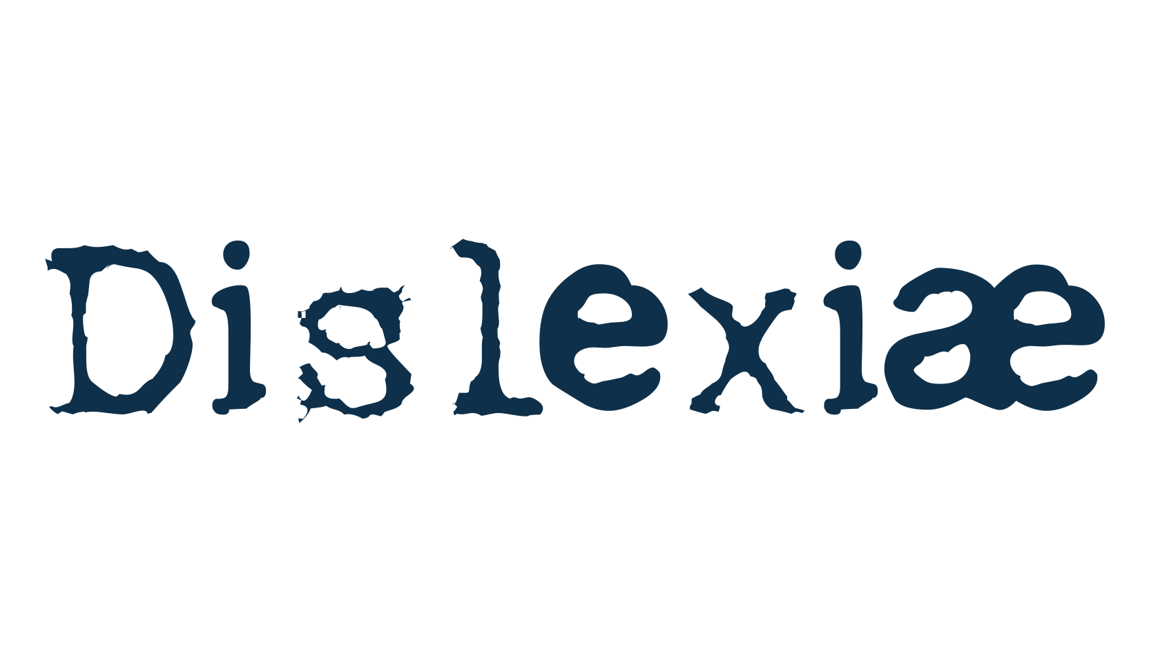 Dislexiæ, fancy typewriter decorative font preview