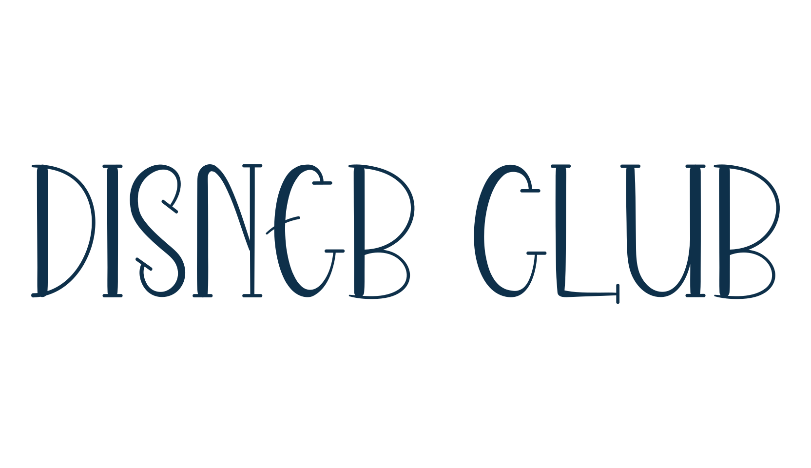 Disneb Club, fancy cartoon decorative font preview