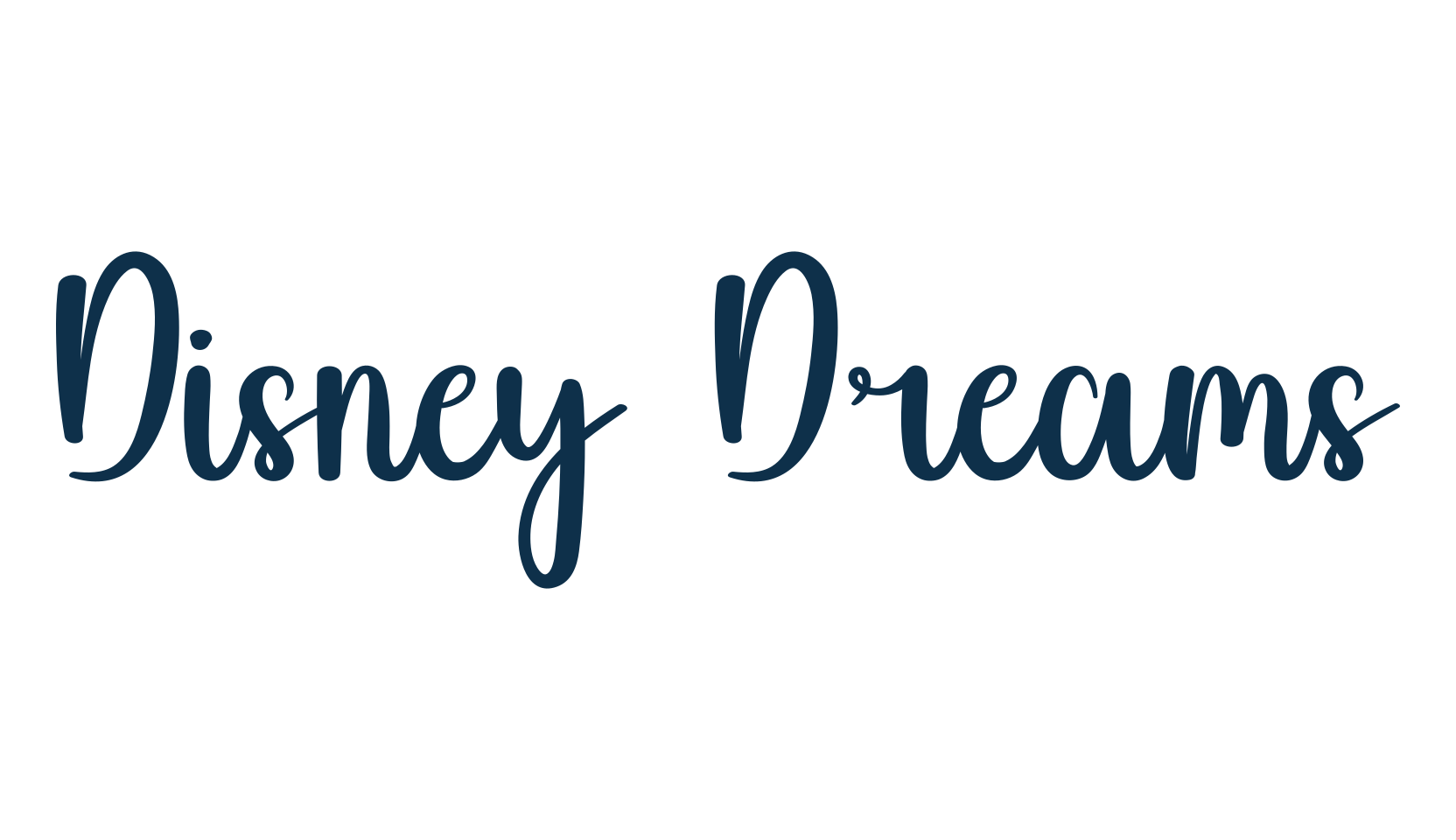 Disney Dreams, fancy various decorative script calligraphy font preview