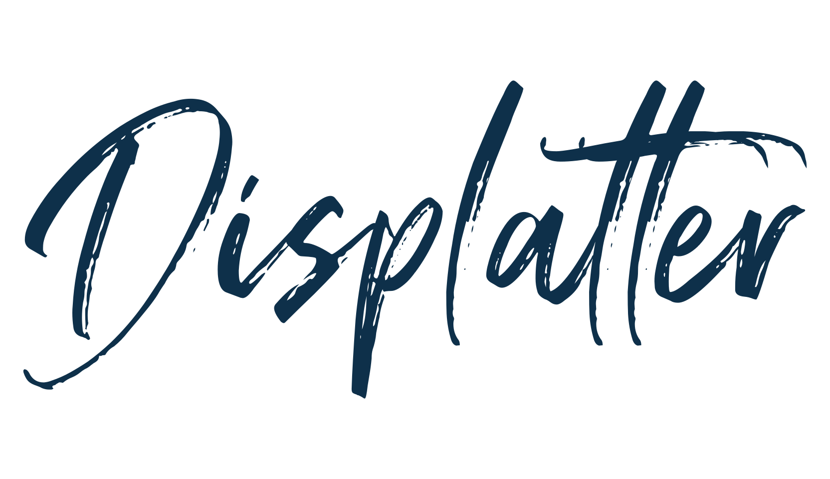 Displatter, script brush fancy decorative calligraphy font preview