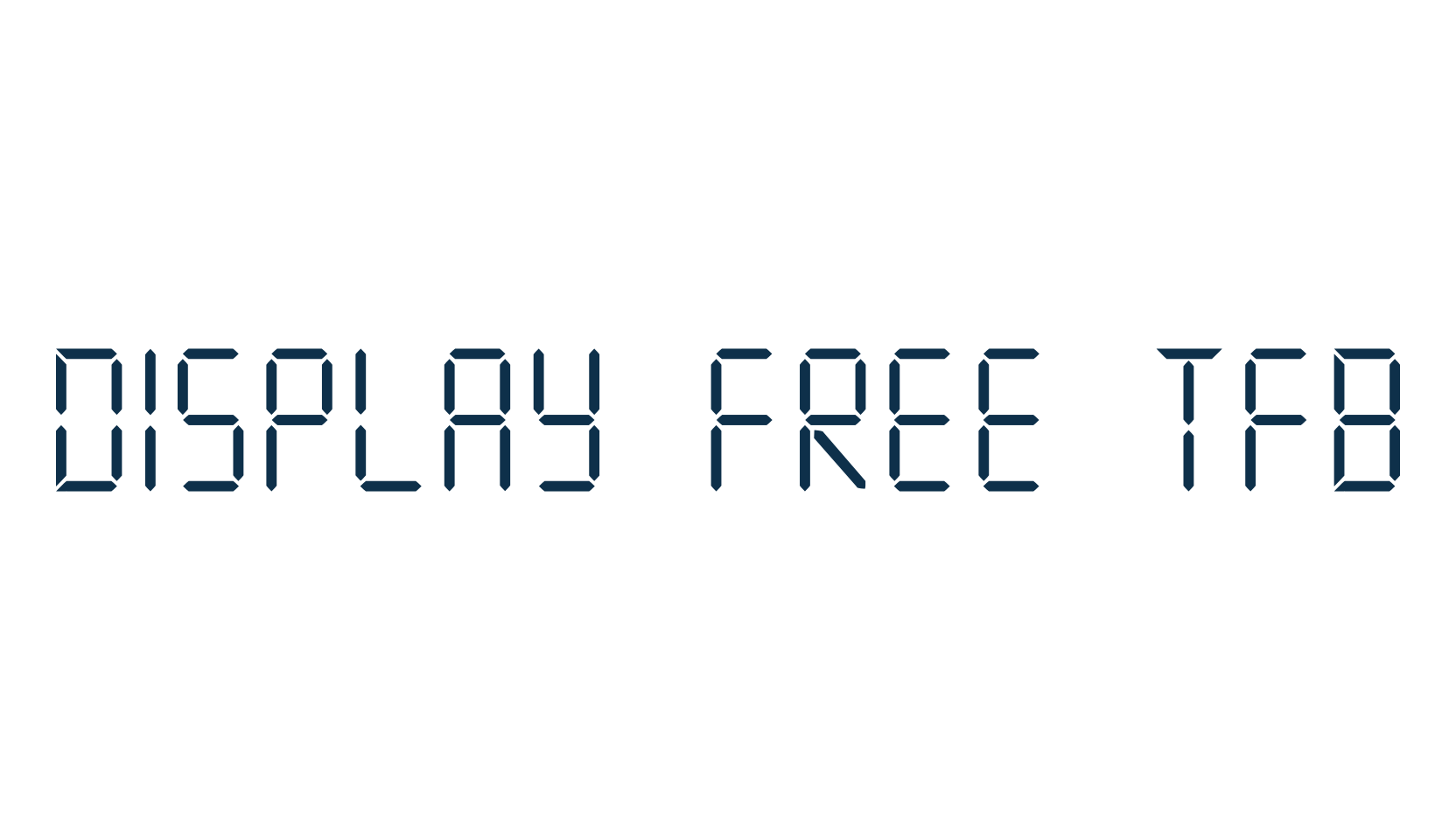 Display Free TFB, lcd font preview