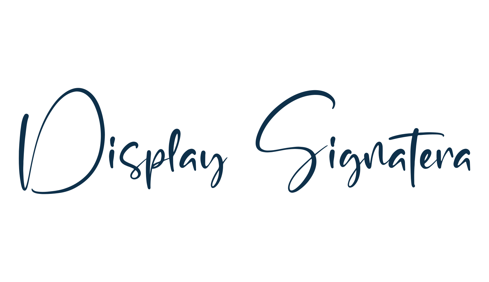 Display Signatera, script handwritten fancy decorative calligraphy font preview