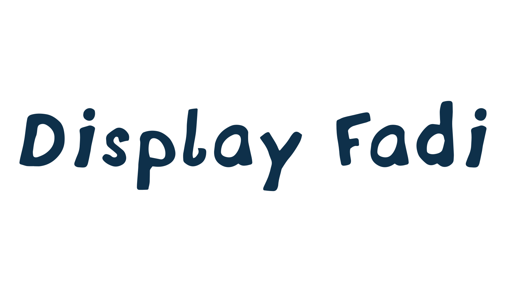 Display Fadi, cartoon font preview