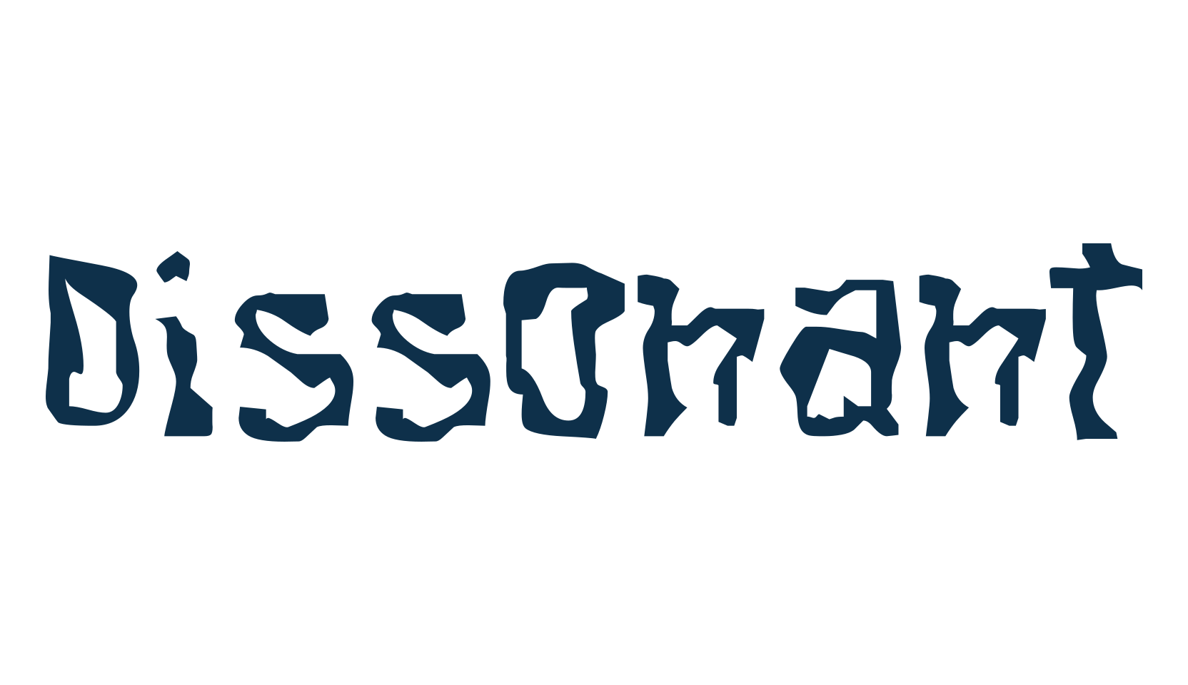 Dissonant, fancy destroy decorative font preview