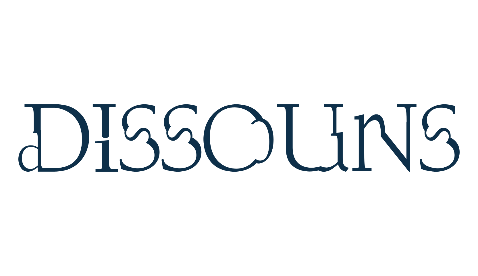 Dissouns, distorted font preview