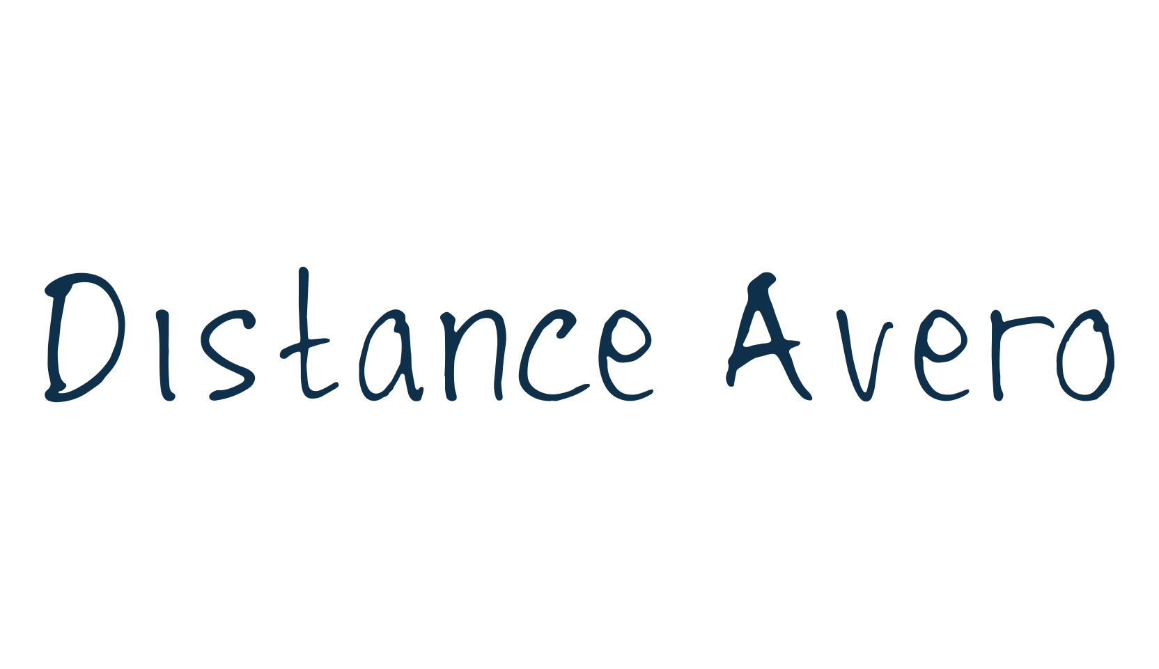 Distance Avero, script handwritten fancy decorative calligraphy font preview