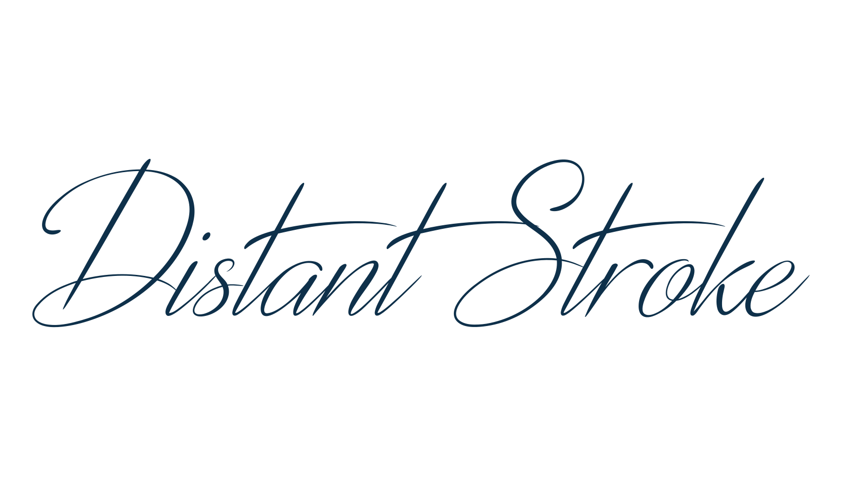 Distant Stroke, calligraphy font preview