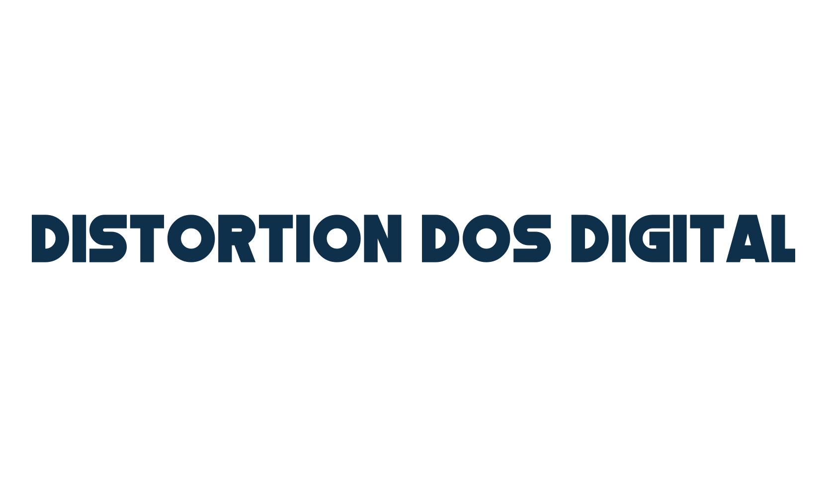 Distortion Dos Digital, basic sans serif font preview