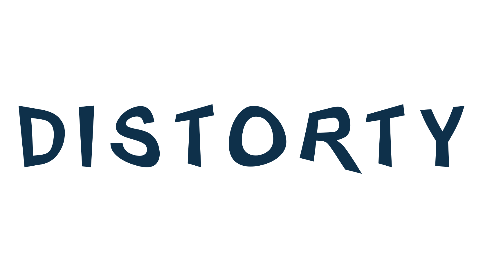 Distorty, fancy distorted decorative font preview