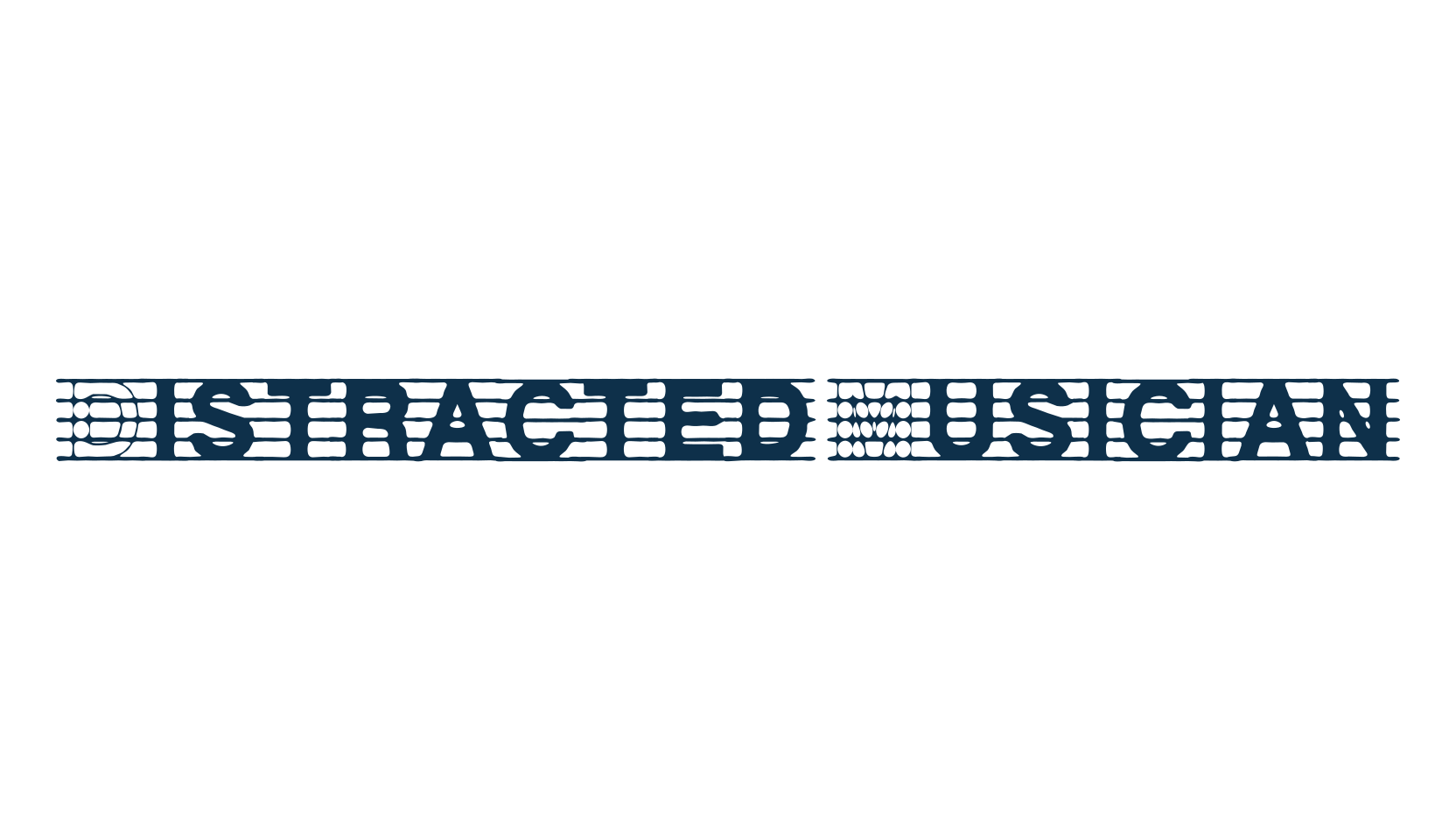 Distracted Musician, fancy decorative font preview