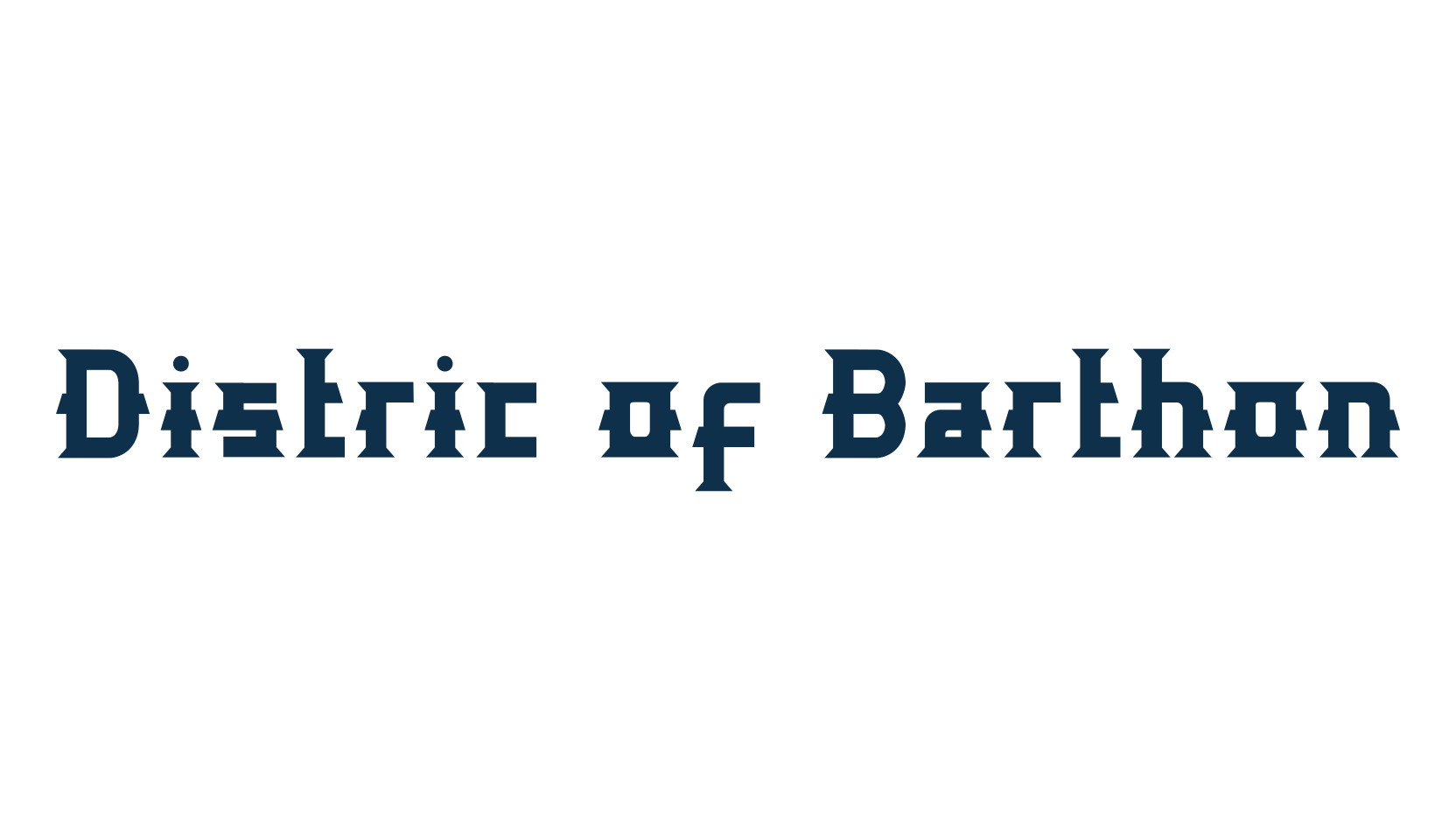 Distric of Barthon, modern font preview