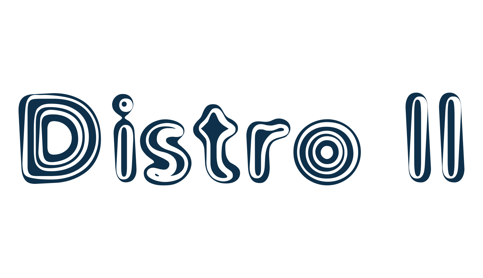 Distro II, eroded font preview