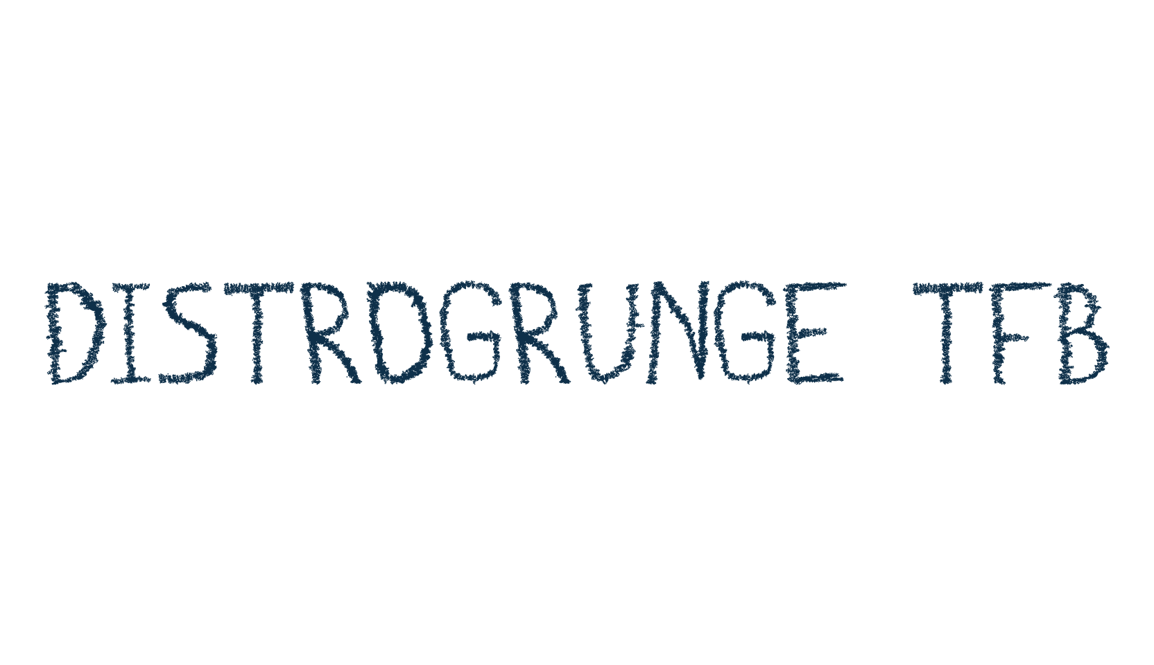 Distrogrunge TFB, script trash fancy decorative calligraphy font preview
