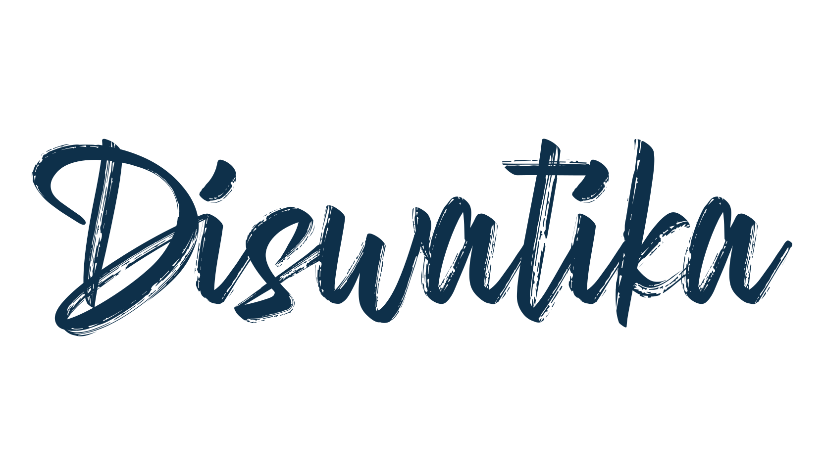 Diswatika, brush font preview