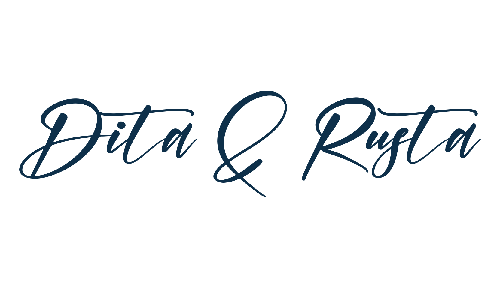 Dita & Rusta, script handwritten fancy decorative calligraphy font preview