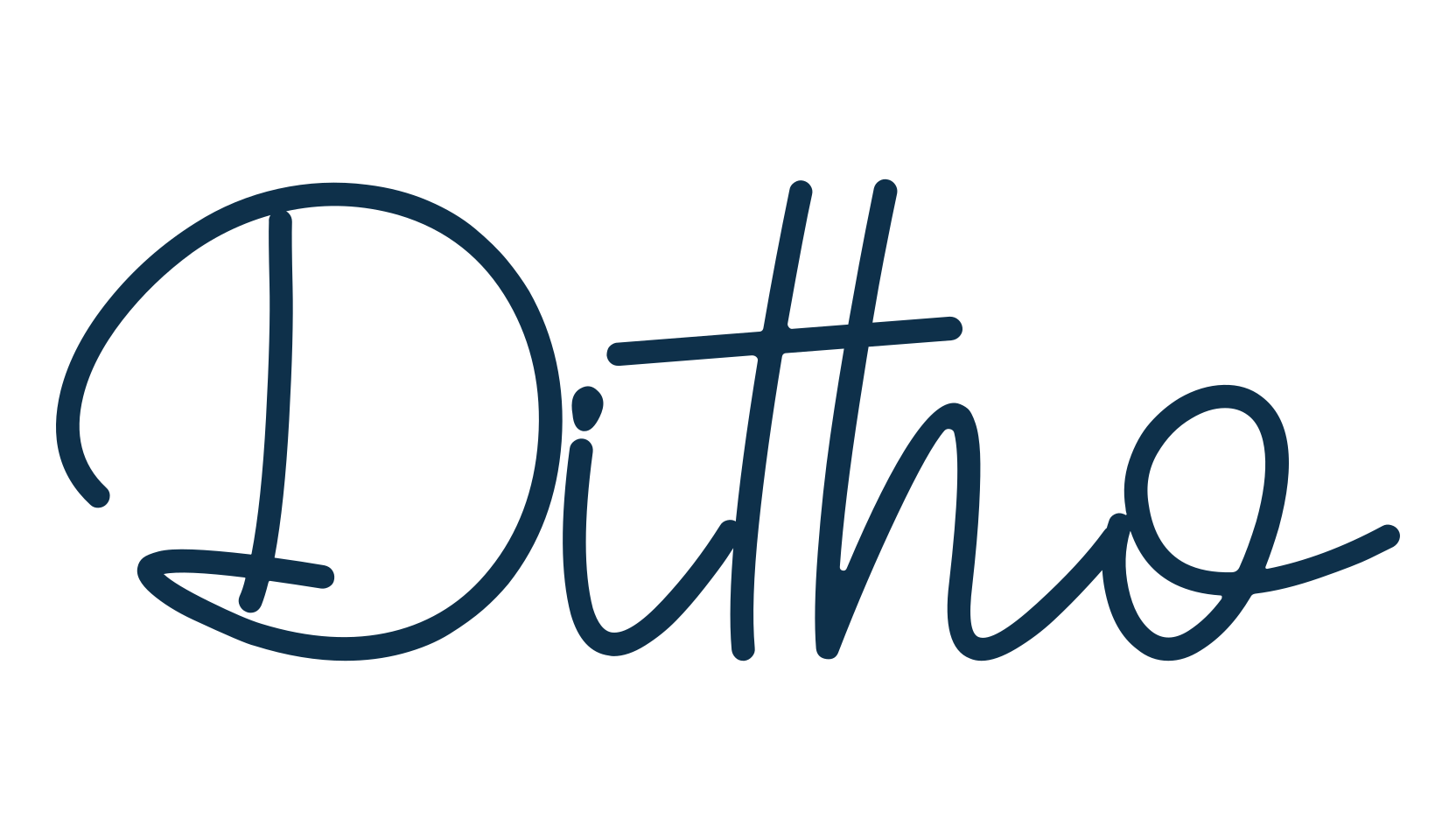 Ditho, script handwritten fancy decorative calligraphy font preview