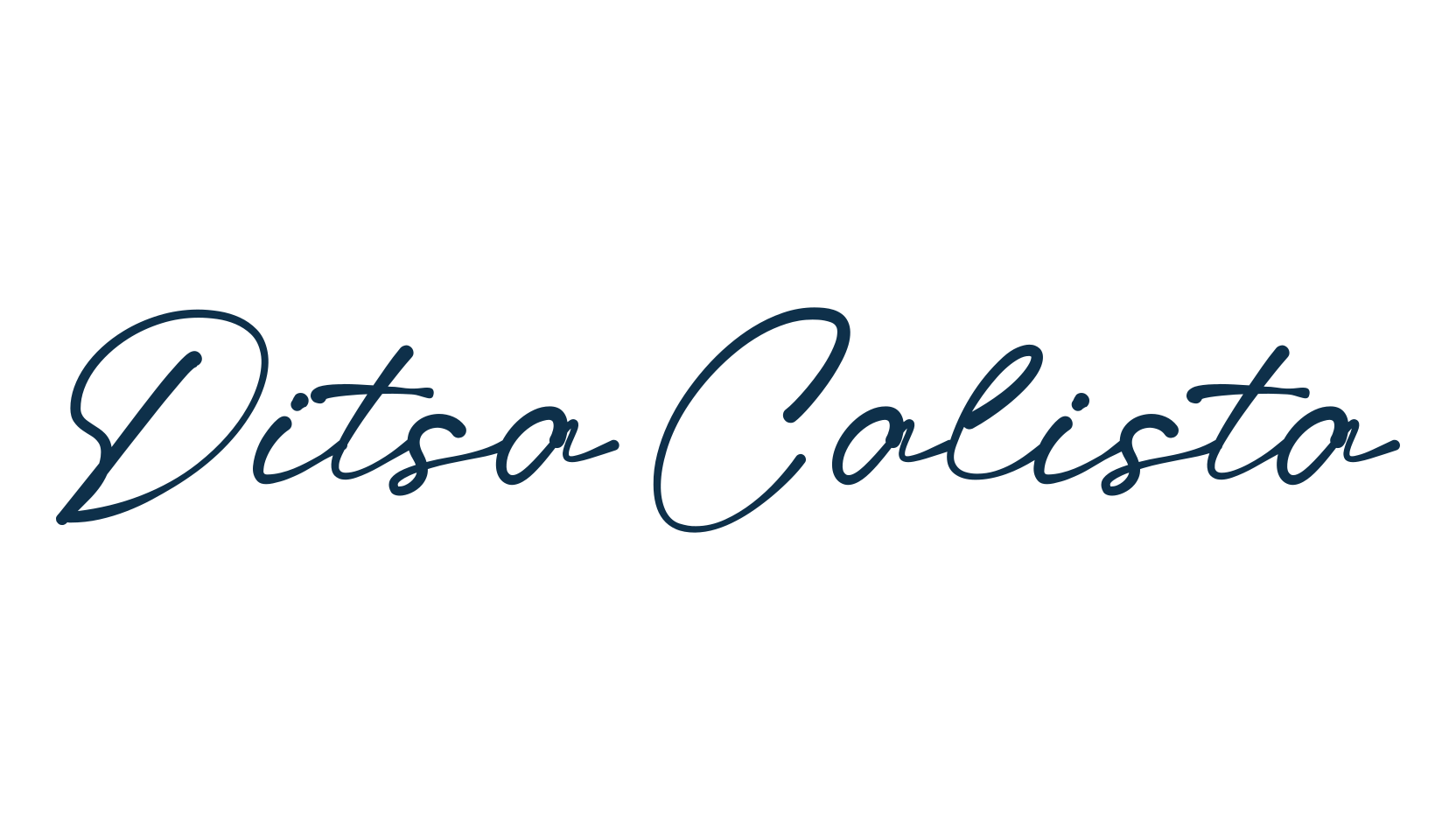 Ditsa Calista, handwriting font preview