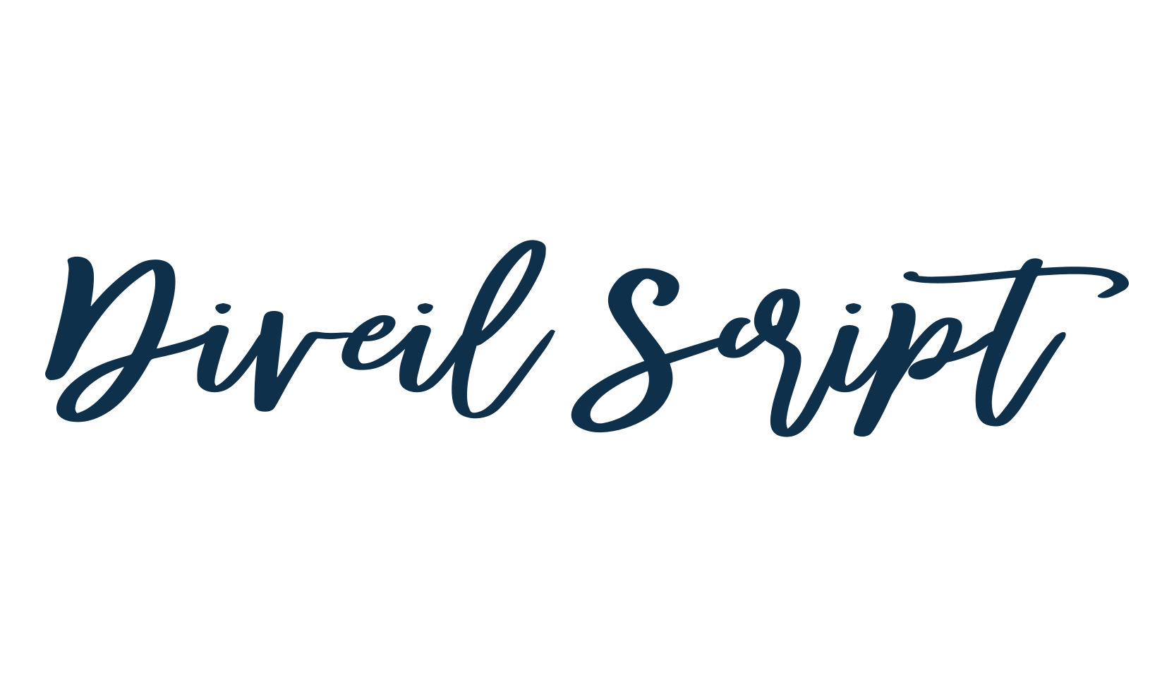 Diveil Script, handwriting font preview