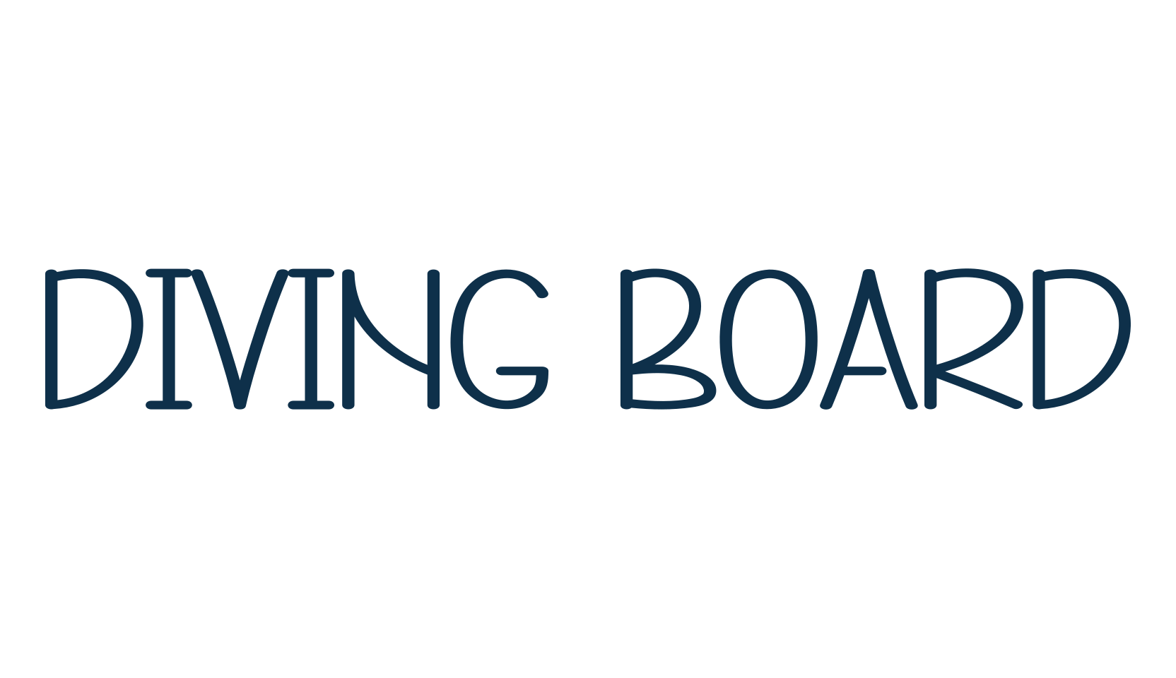 Diving Board, fancy various decorative script calligraphy font preview