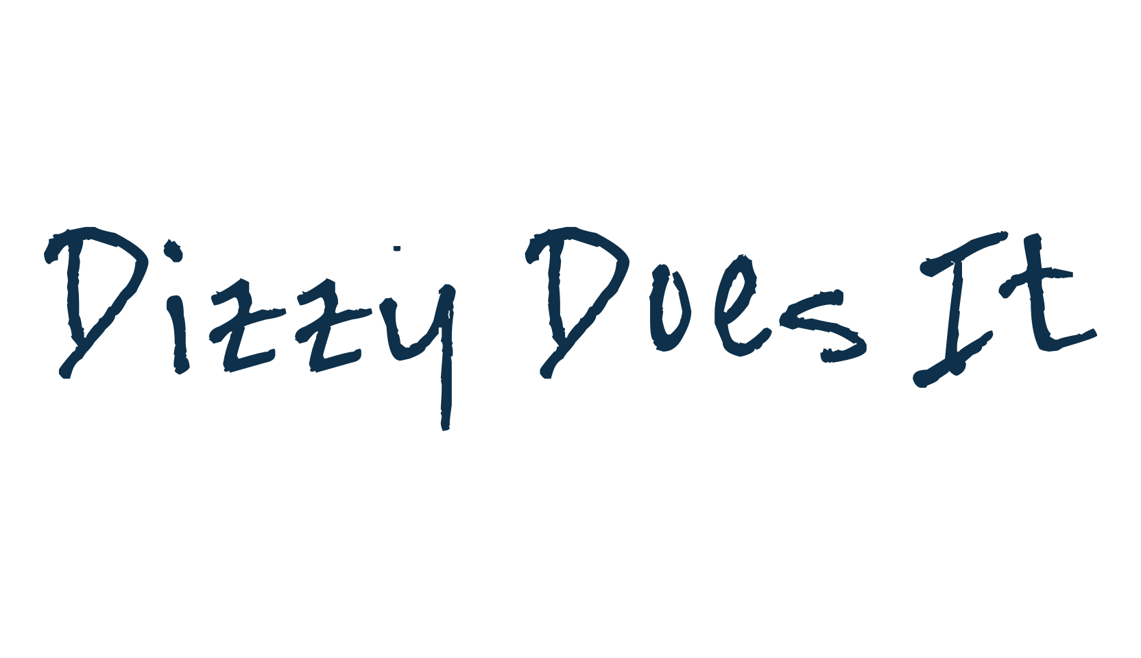 Dizzy Does It, handwriting font preview