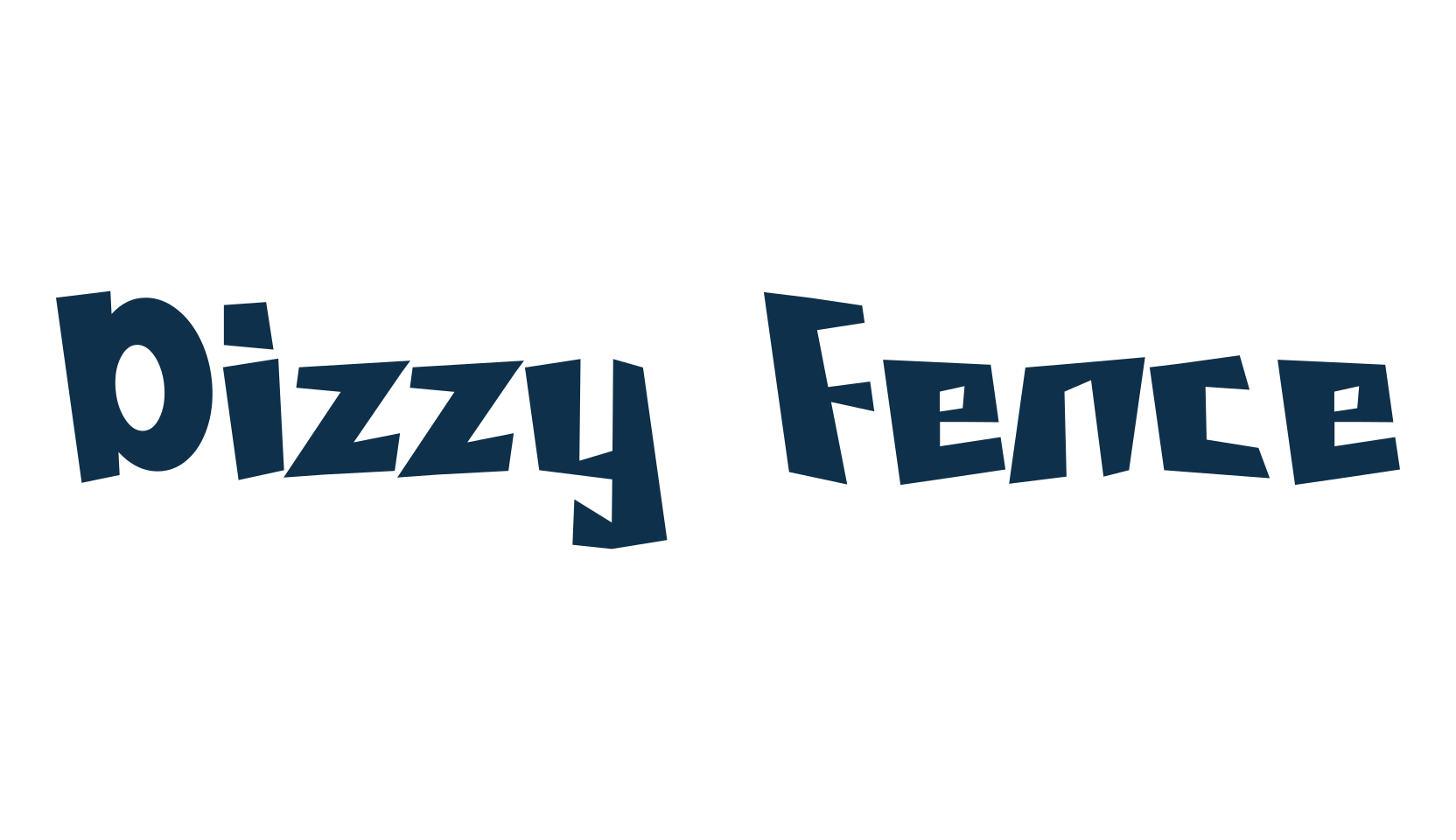 Dizzy Fence, cartoon font preview