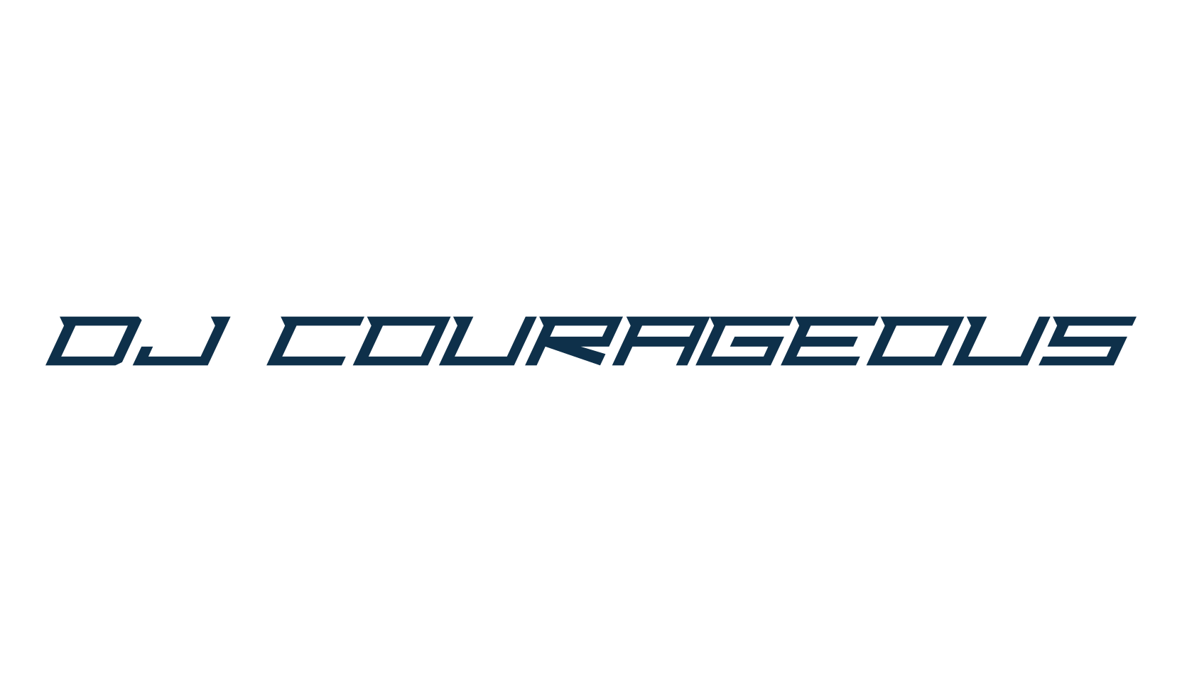 DJ Courageous, fancy various techno sci-fi font preview