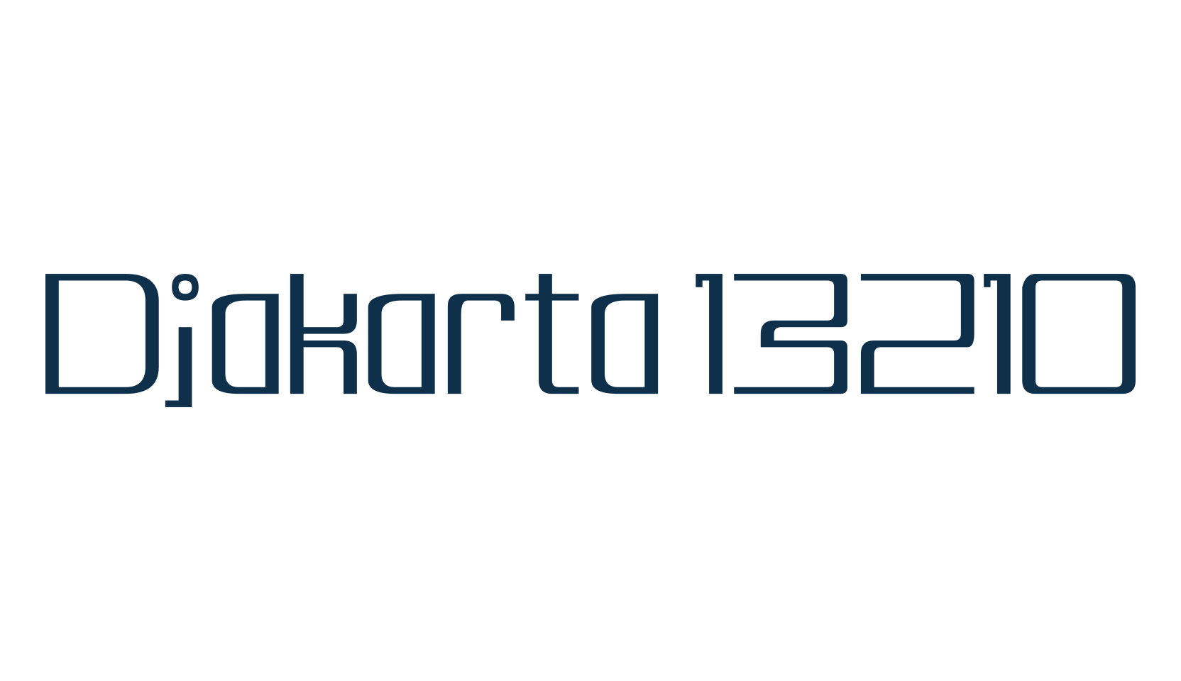 Djakarta 13210, techno sci-fi font preview