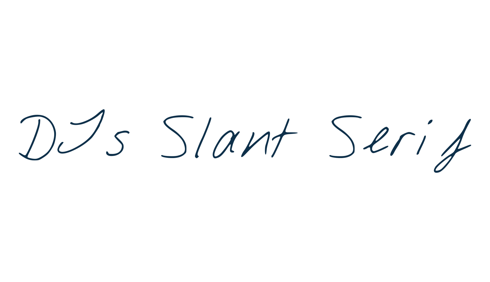 DJs Slant Serif, script handwritten fancy decorative calligraphy font preview
