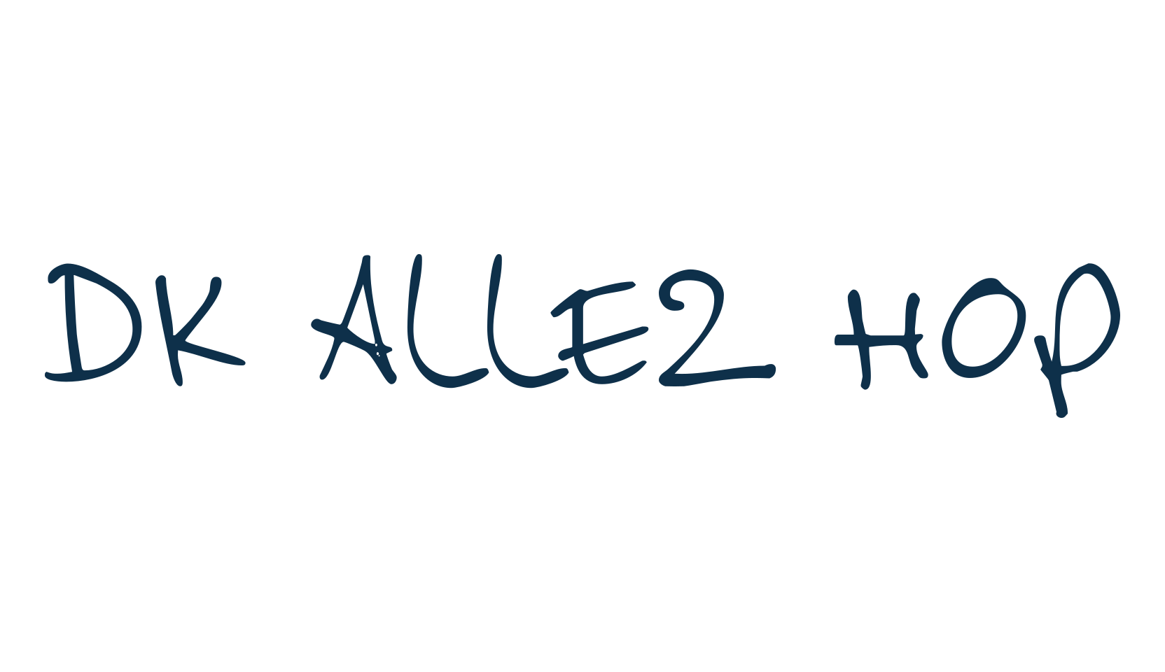 DK Allez Hop, handwriting font preview