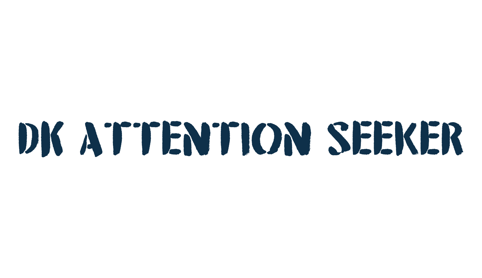 DK Attention Seeker, fancy stencil, army decorative font preview