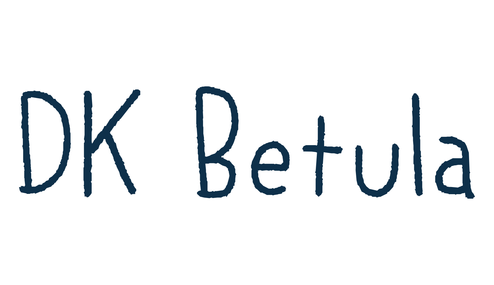 DK Betula, handwriting font preview
