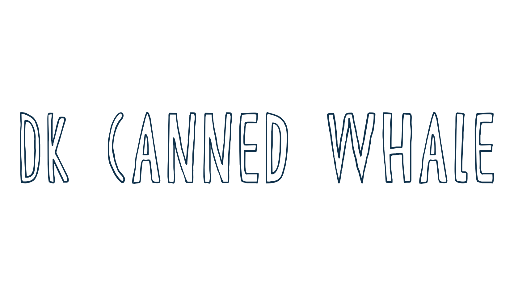 DK Canned Whale, fancy cartoon decorative font preview