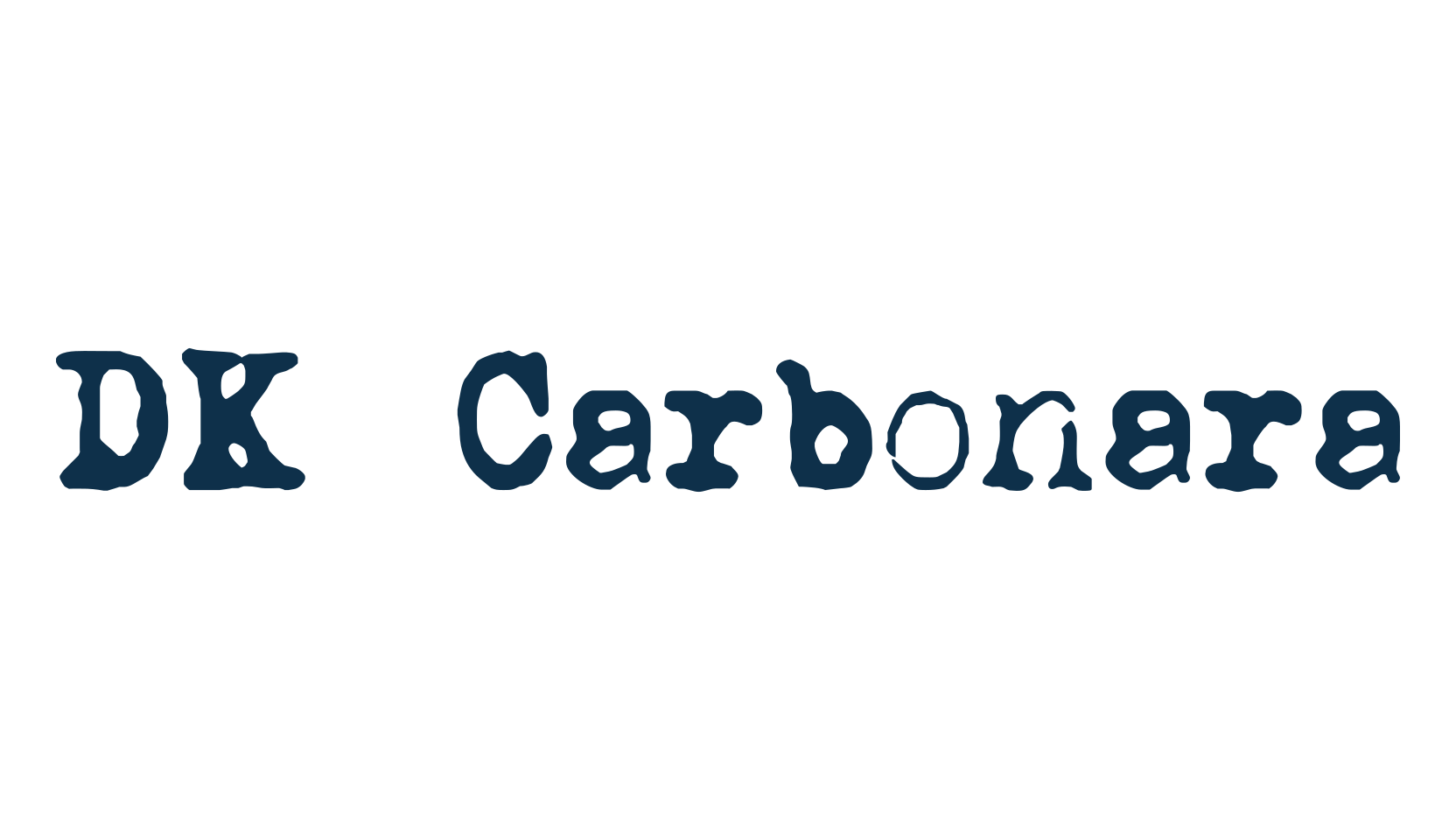 DK Carbonara, typewriter font preview
