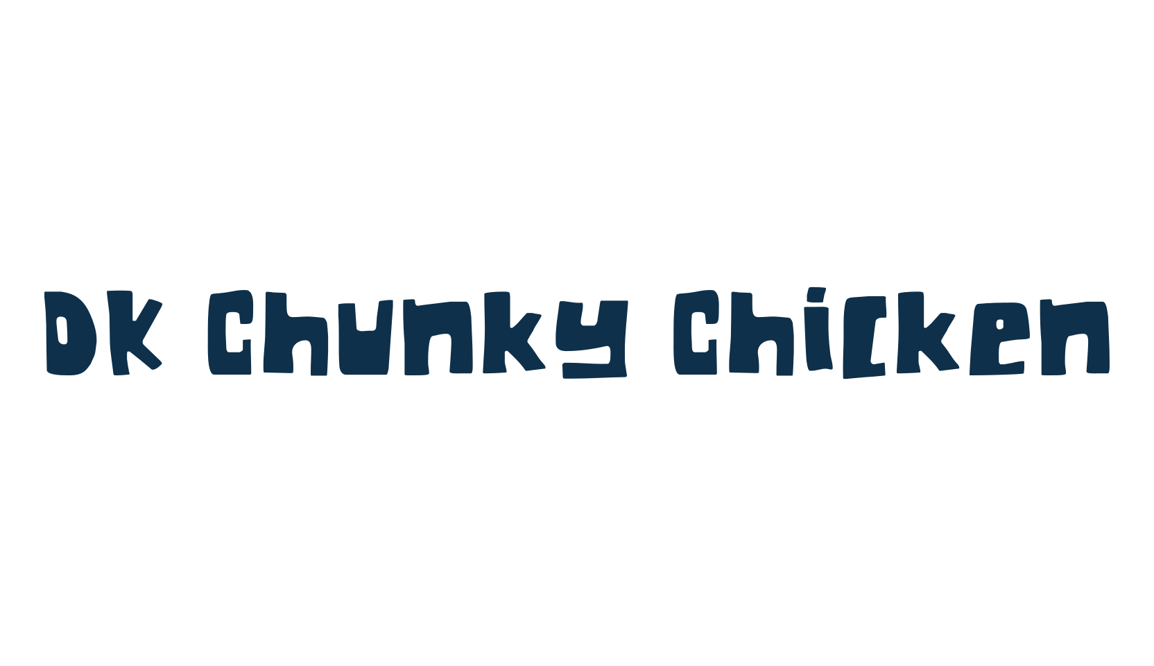 DK Chunky Chicken, cartoon font preview